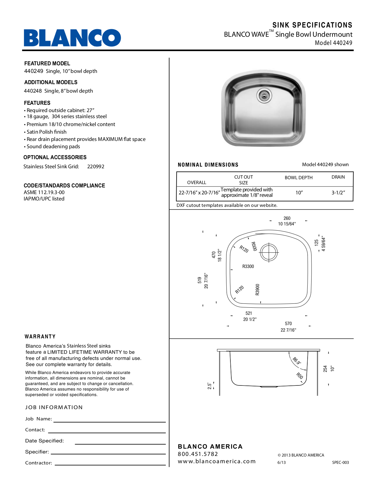 Blanco 440249 User Manual - ManualMachine.com