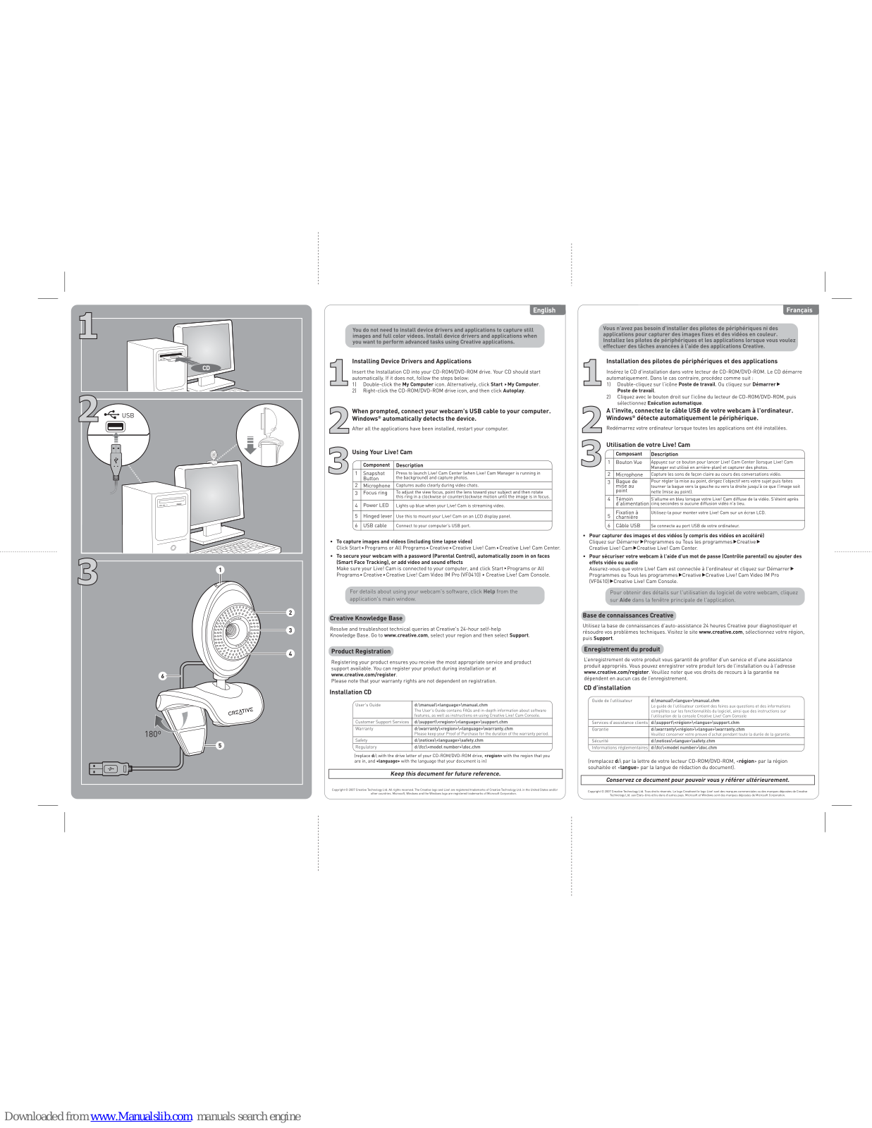 Creative Live Cam Video IM Pro VF0410 User Manual