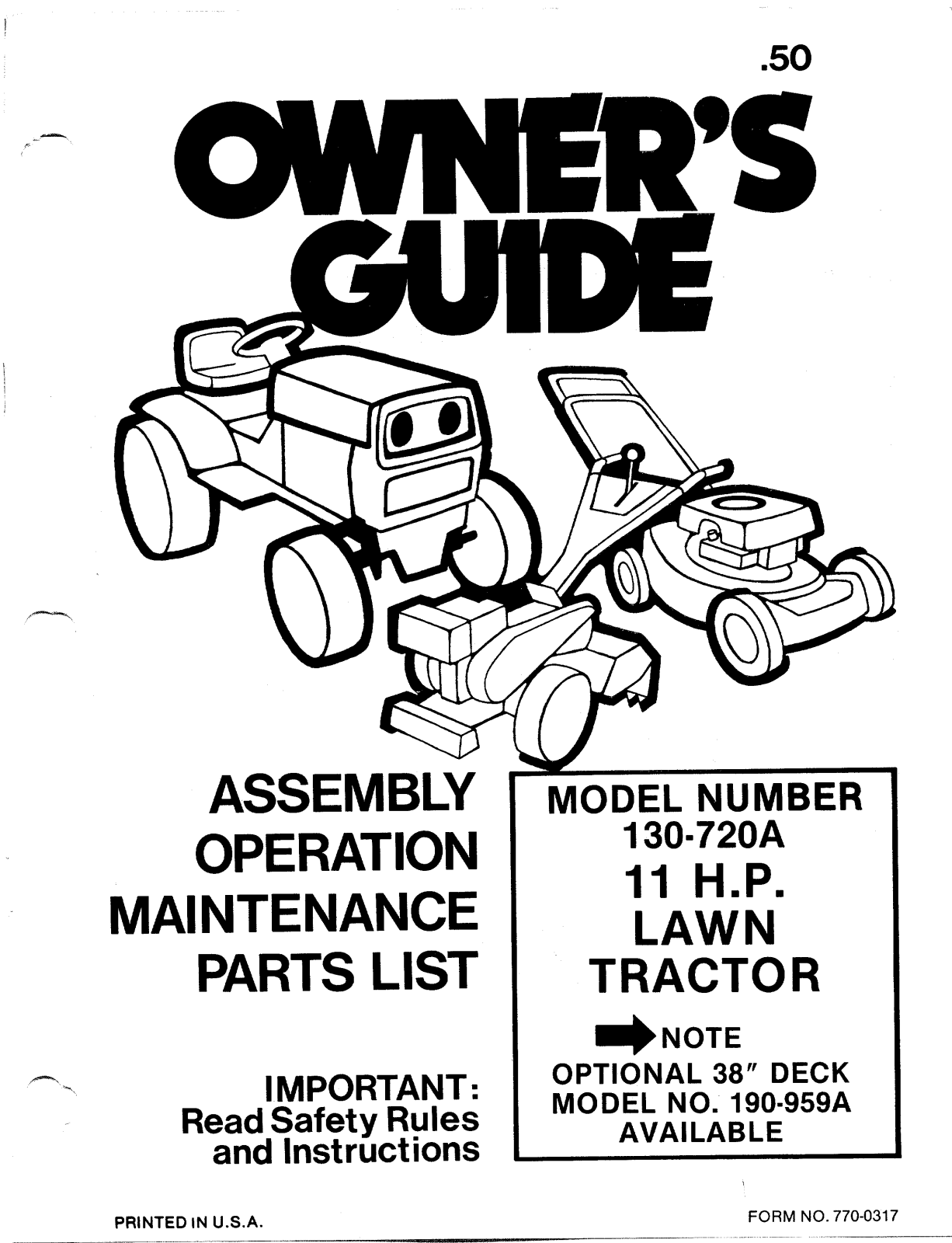 MTD 130-720A User Manual