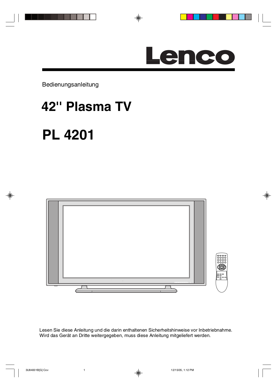 Lenco PL-4201 User Manual