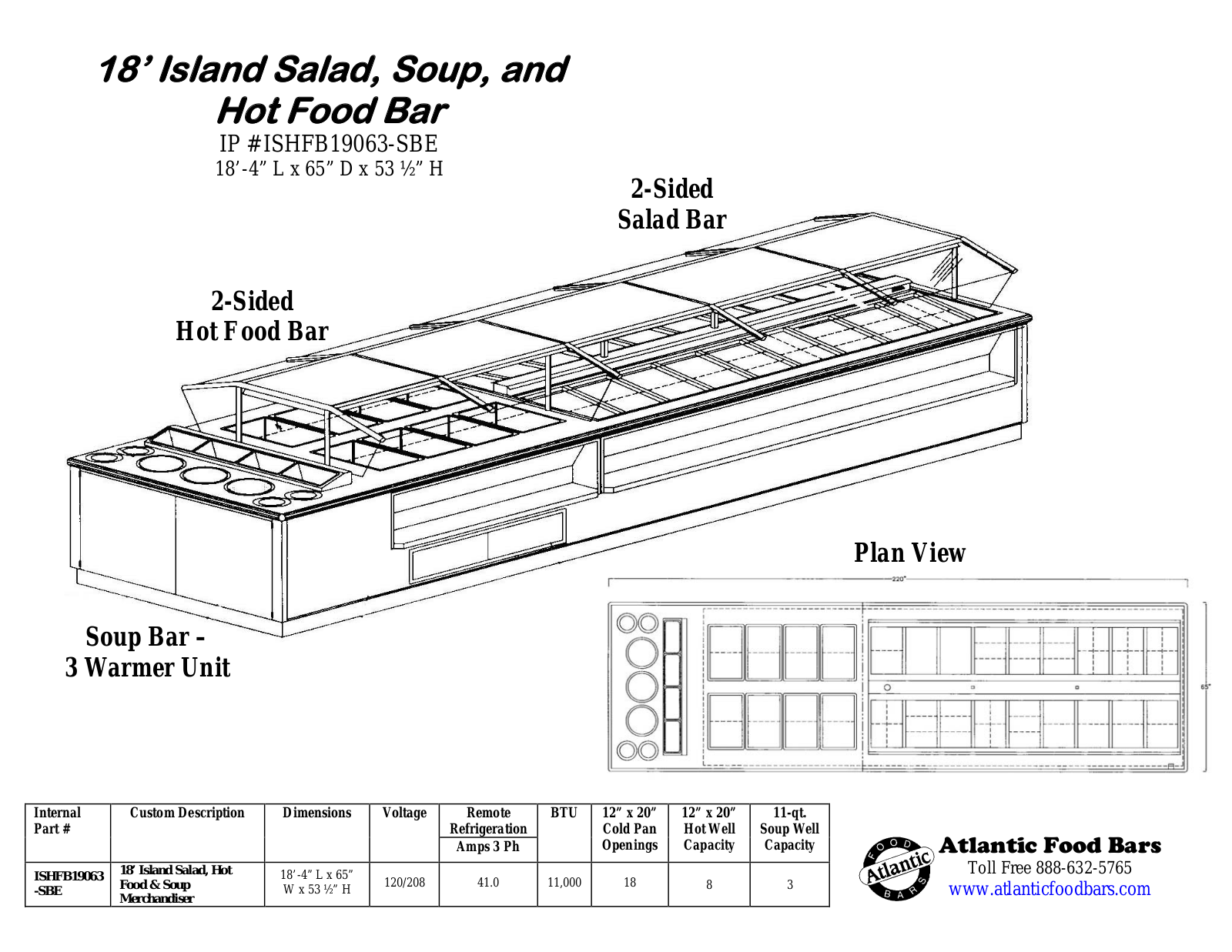 Atlantic Food Bar ISHFB19063-SBE User Manual