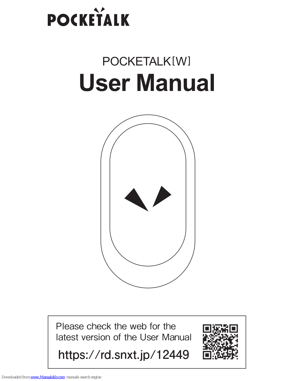 sourcenext pocketalk w User Manual