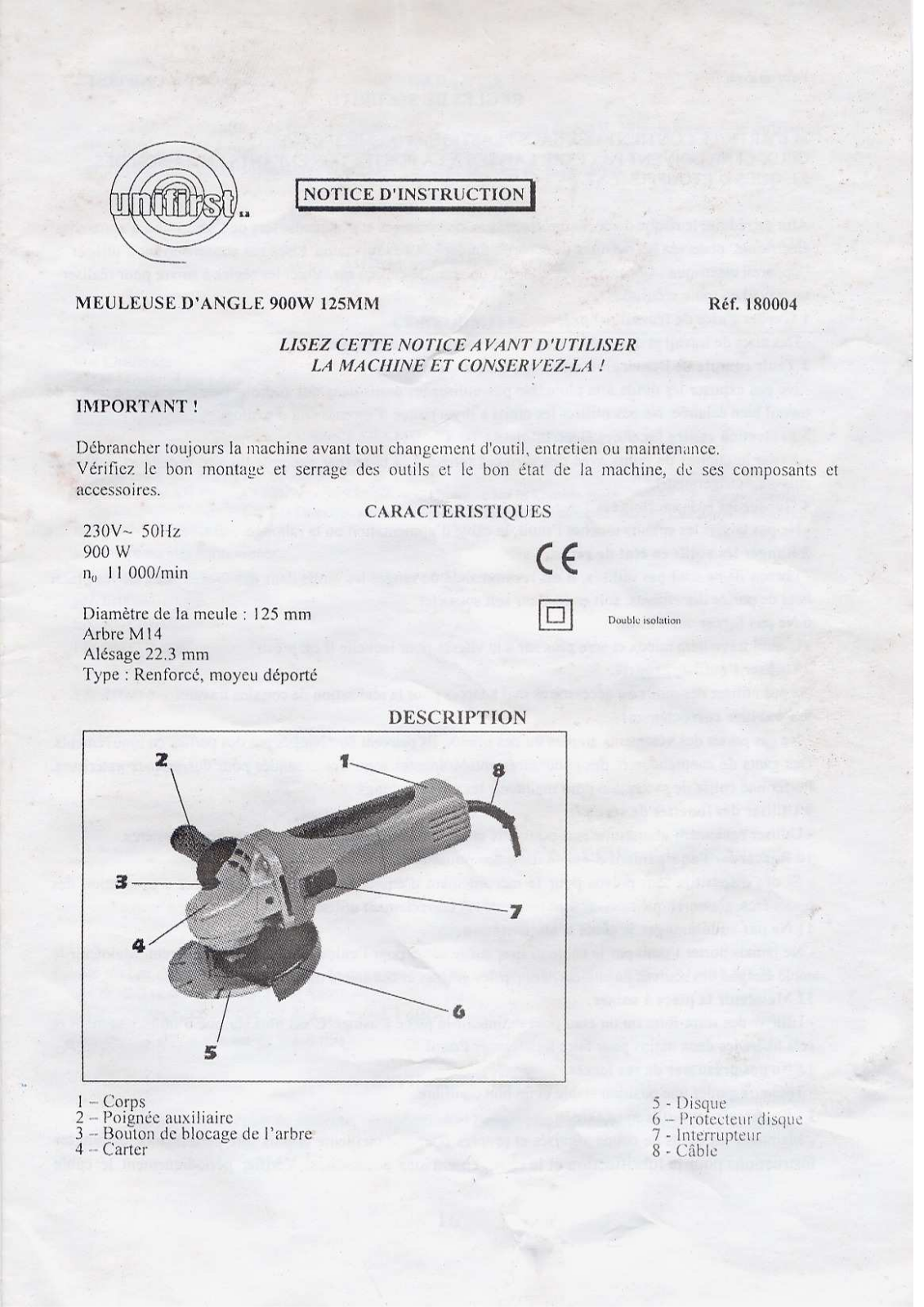 UNIFIRST 180004 User Manual