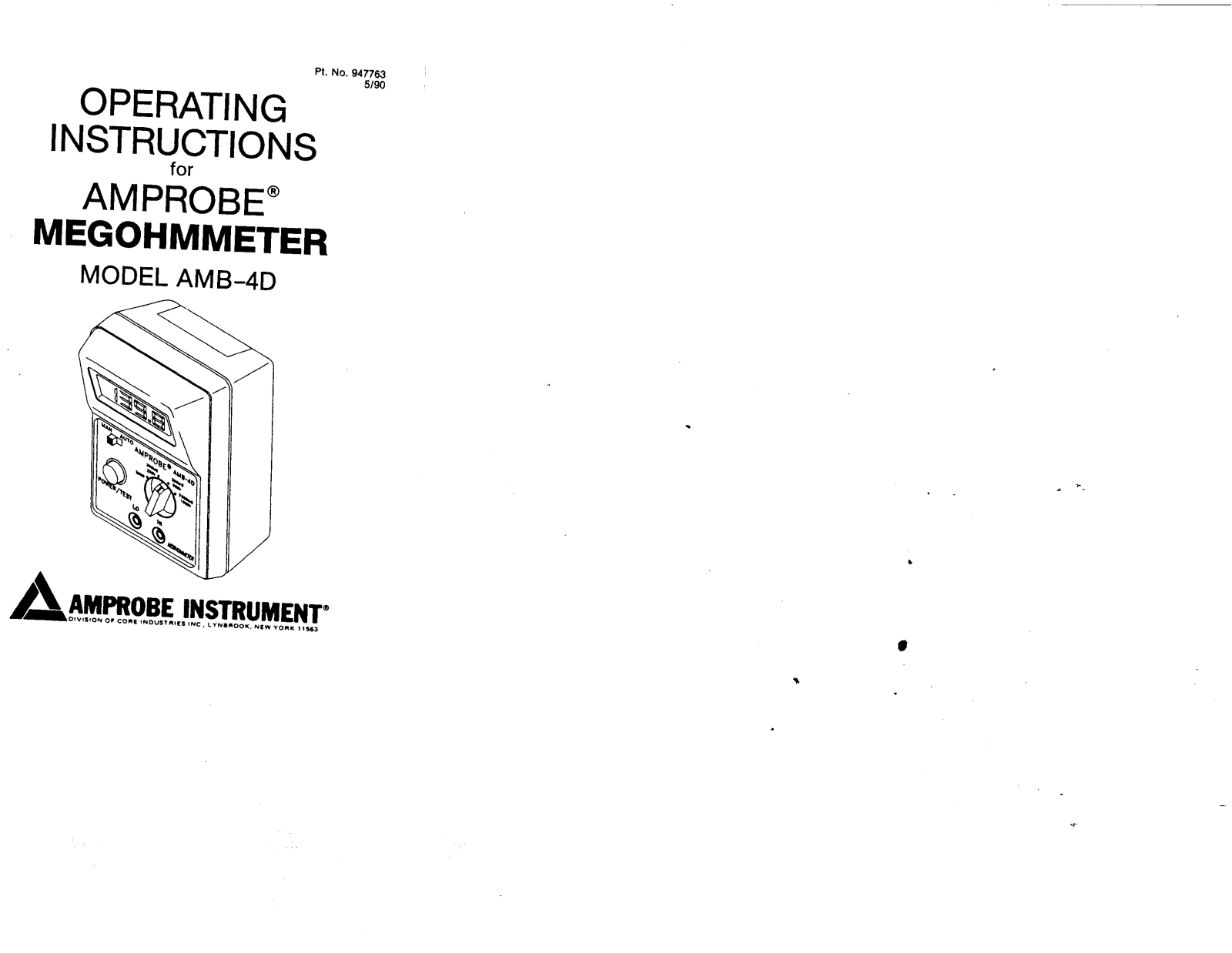 Amprobe AMB-4D Instruction Manual