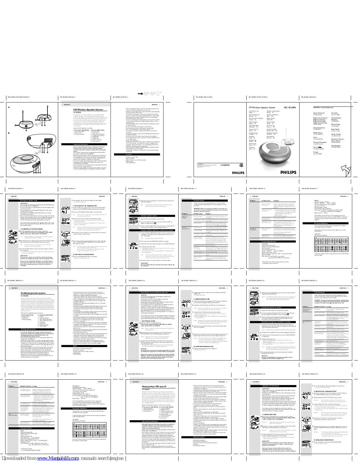 Philips SBC BC8400 User Manual - ManualMachine.com