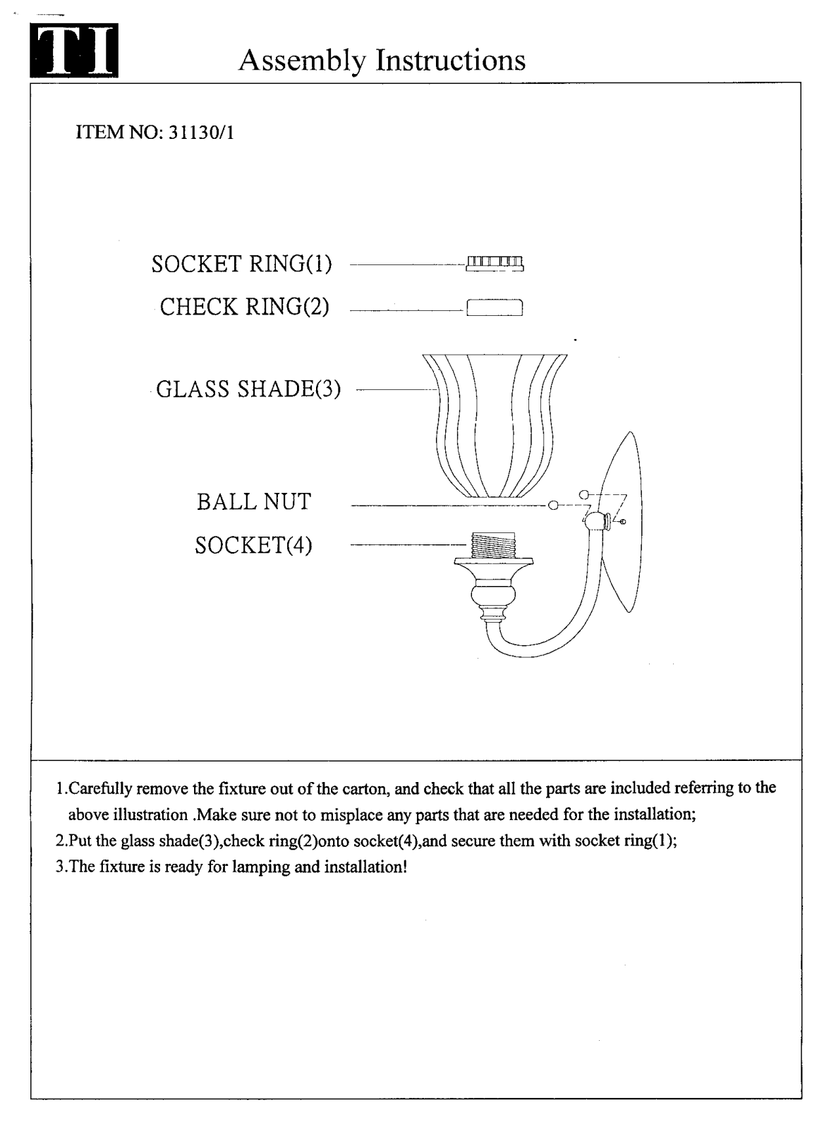 Triarch 31130-1 User Manual