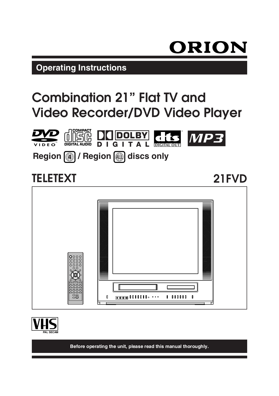 Orion 21FVD User Manual