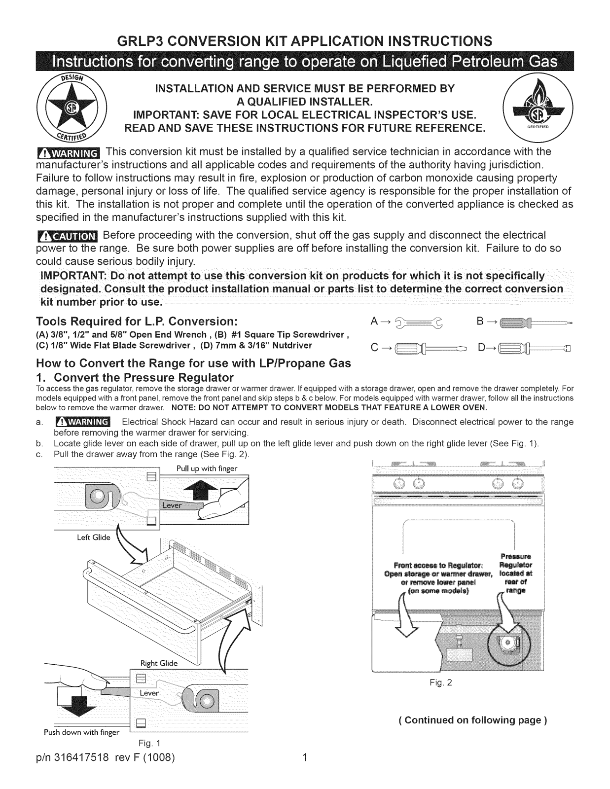 Crosley CRG3140GBBE, CRG3140GBBF, CRG3140GBBG, CRG3140GQQE, CRG3140GQQF Installation Guide - ManualMachine.com