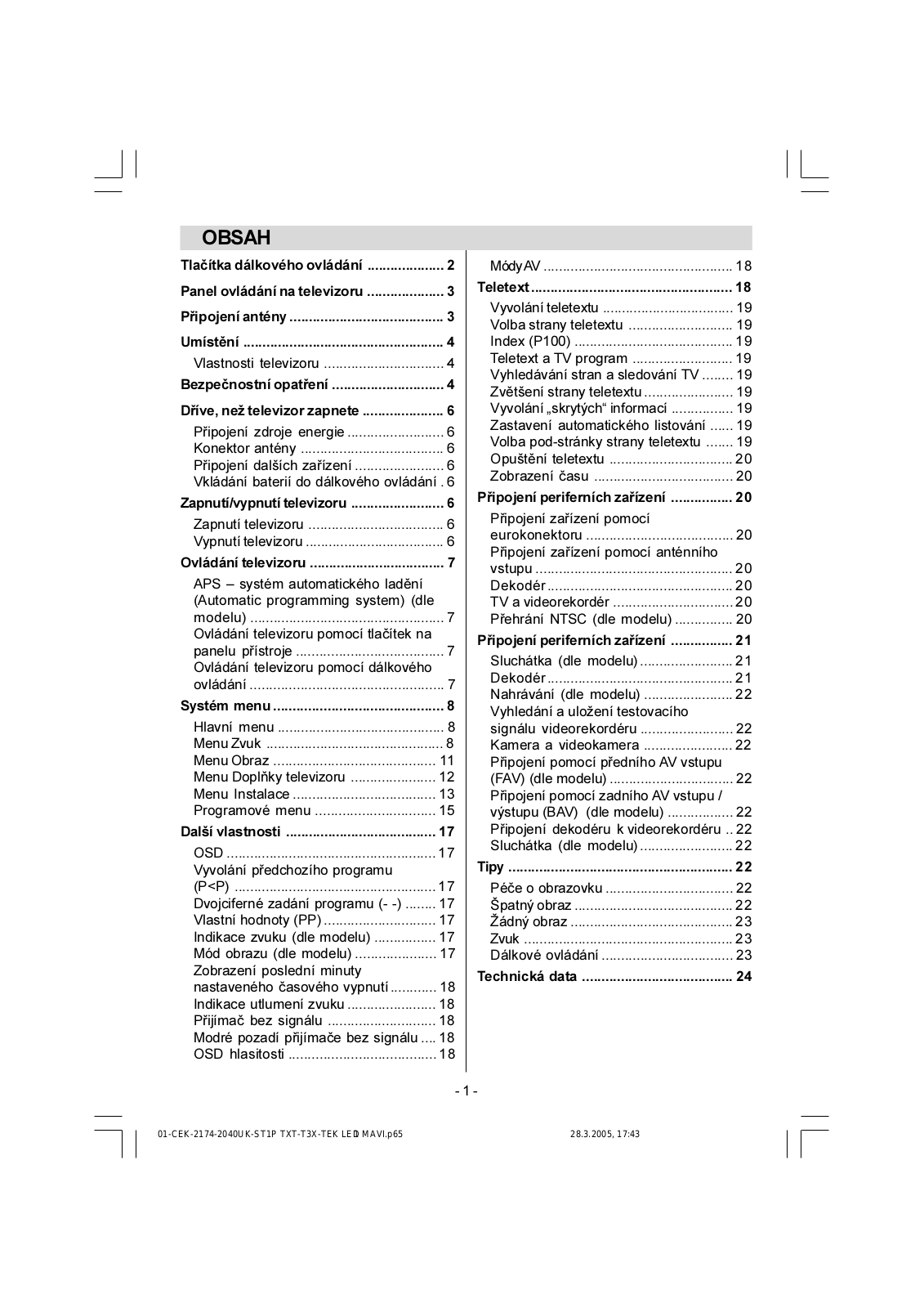 Luxtronic BTV 2174 MR, BTV 2174 SR User Manual