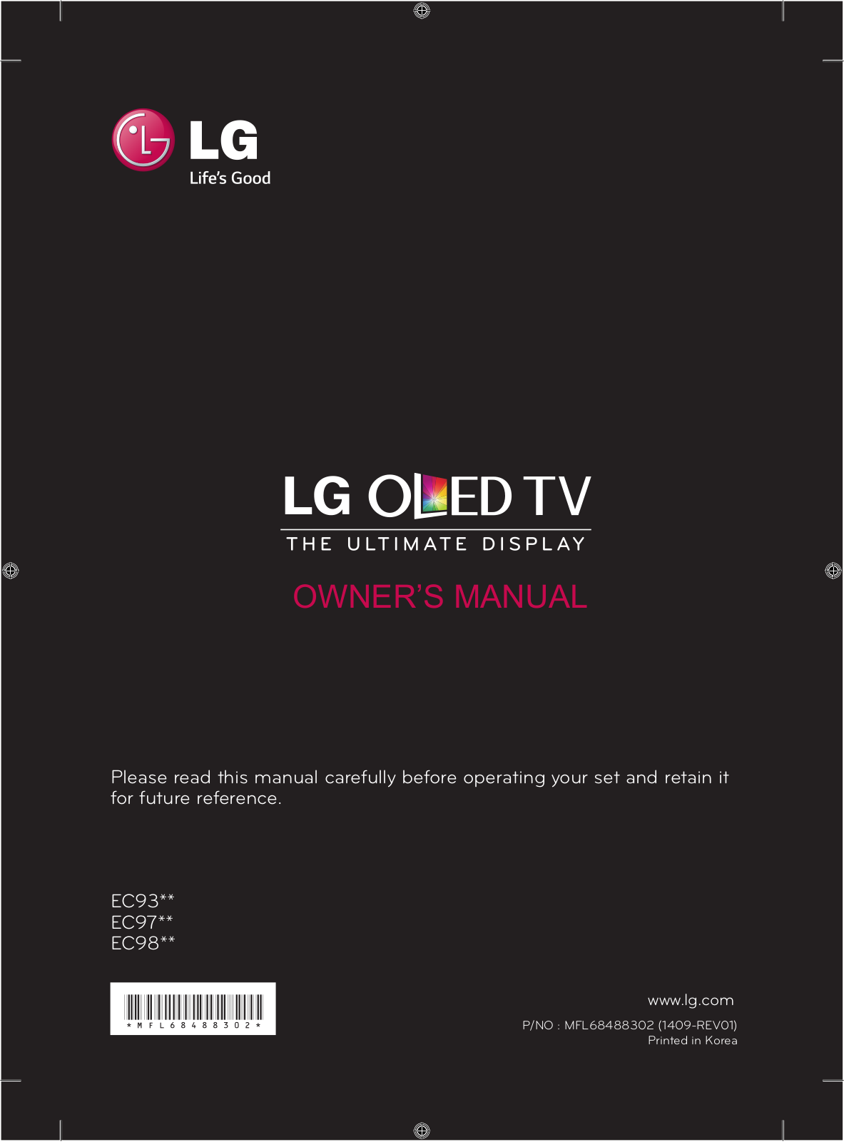 LG 65EC970V User manual