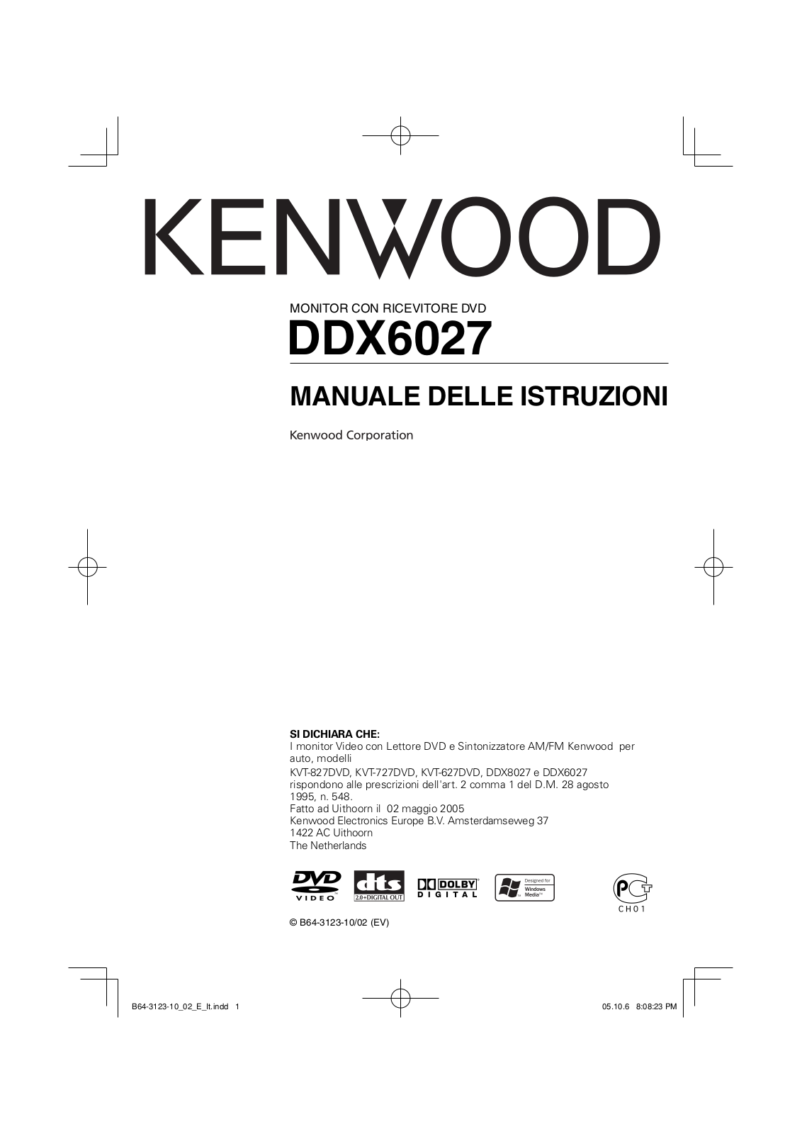 Kenwood DDX6027 User Manual