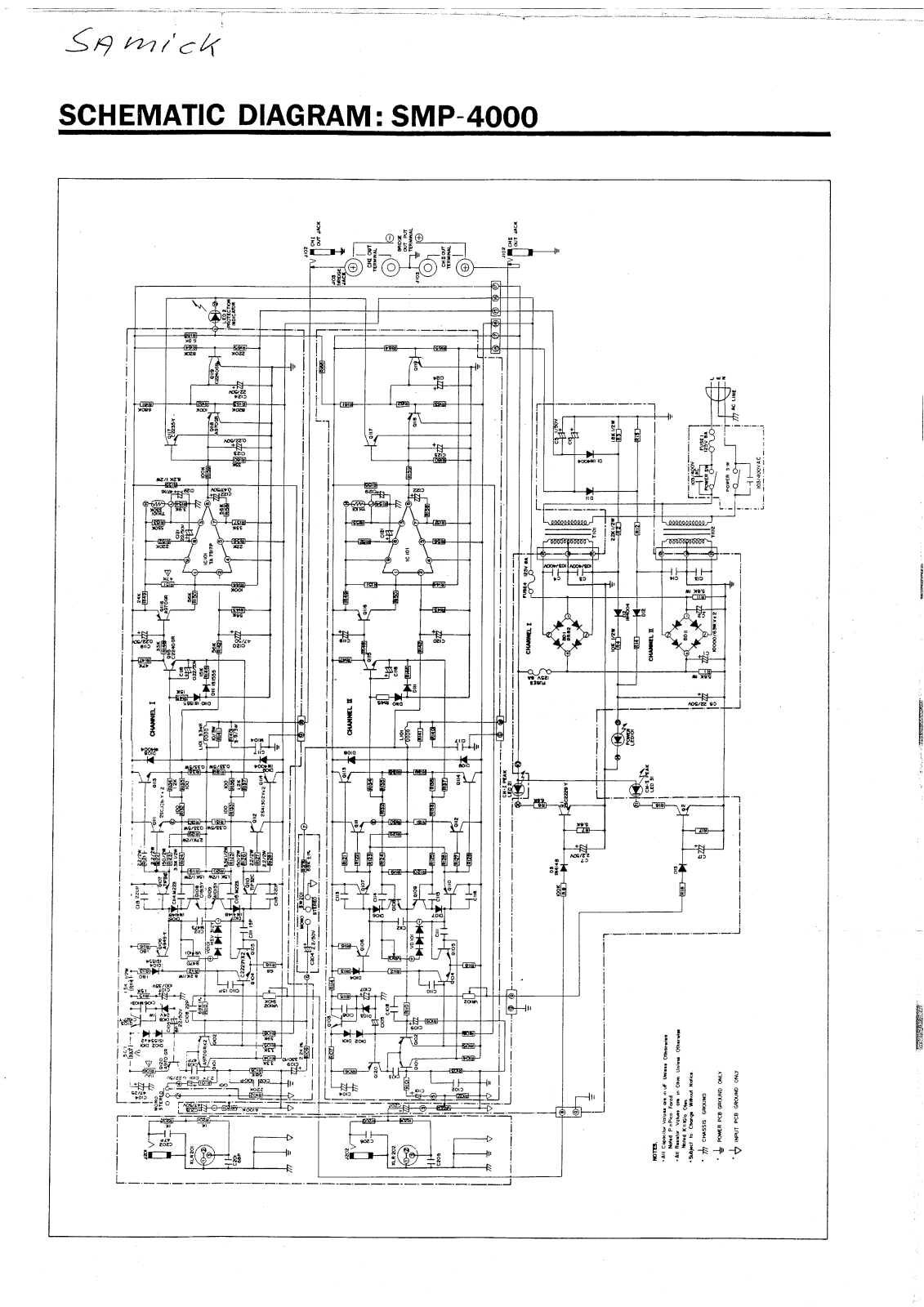 SAMICK SMP4000 Schematic