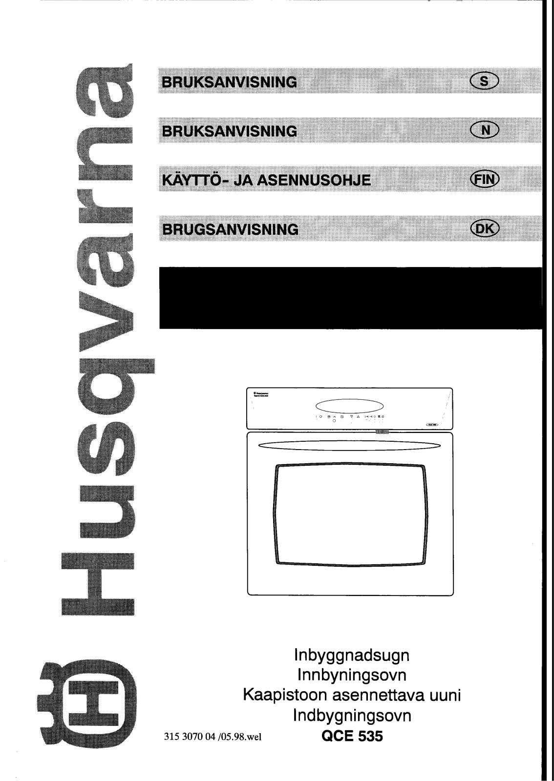 Husqvarna QCE535W, QCE535K, QCE535X User Manual