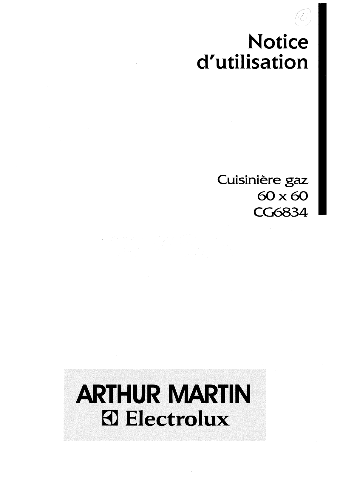 Arthur martin CG6834 User Manual
