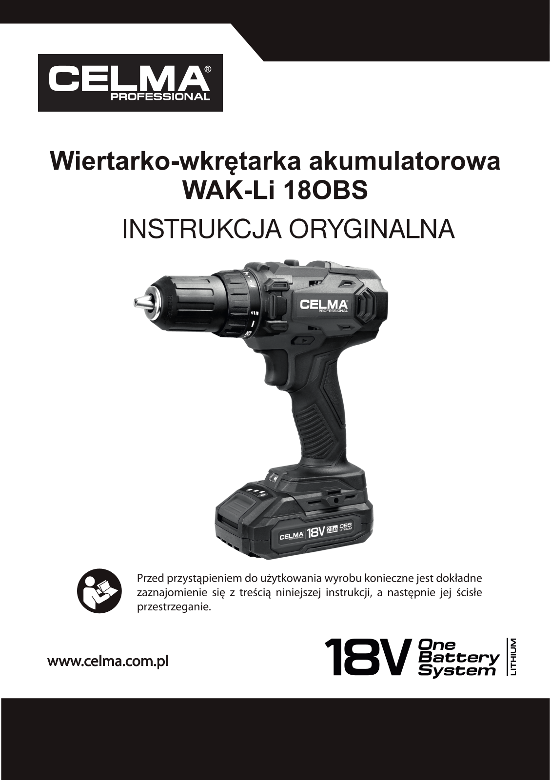 CELMA PROFESSIONAL WAK-Li 18OBS User guide - ManualMachine.com