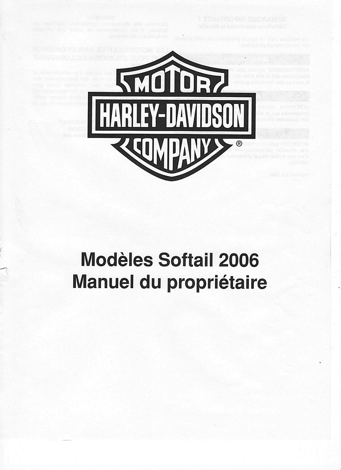 HARLEY-DAVIDSON Heritage Softail Classic User Manual