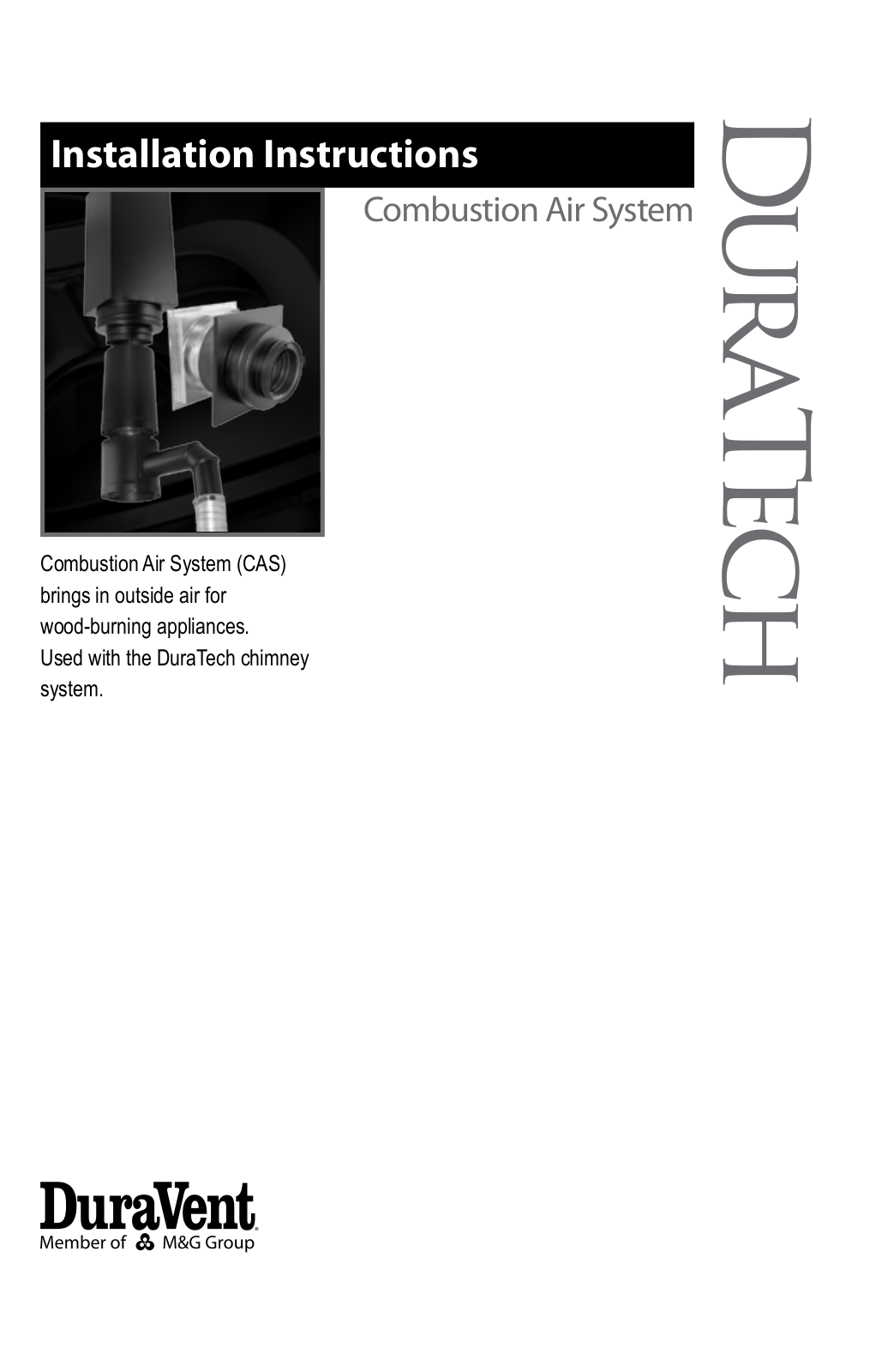 DuraVent Combustion Air Systems for DuraTech User Manual