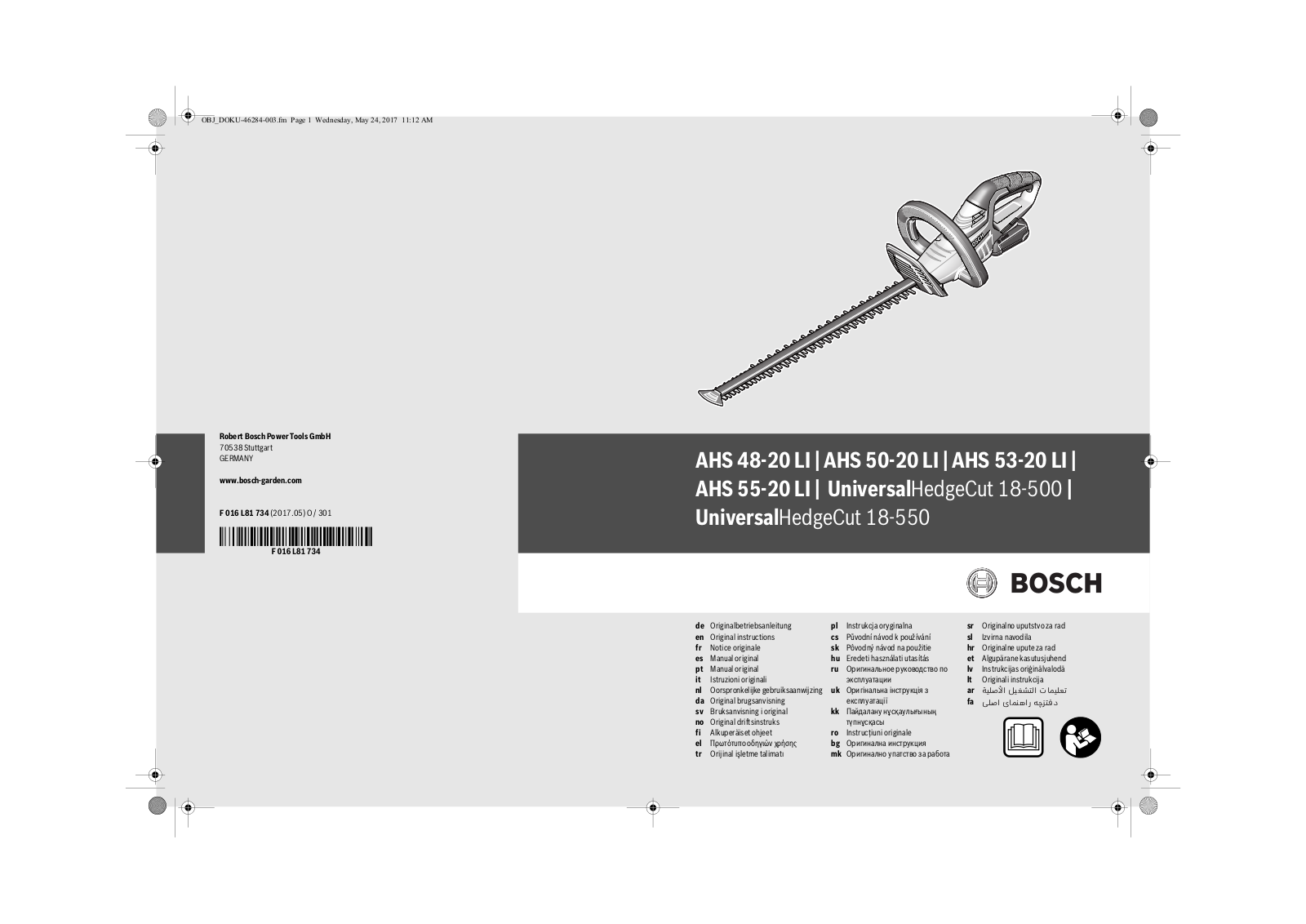 Bosch AHS 55-20 LI User Manual