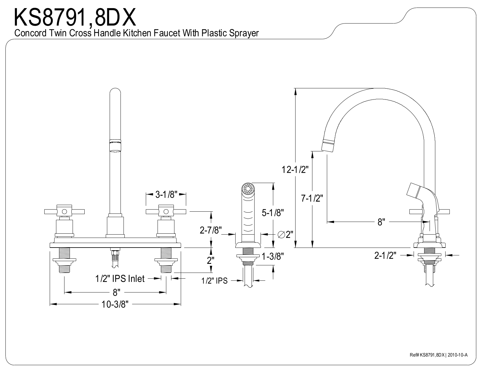 Elements of Design KS8798DX Specifications Sheet - ManualMachine.com