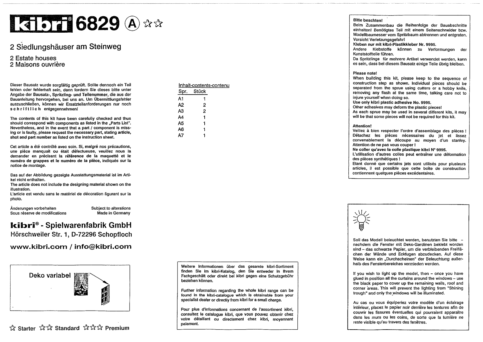 Kibri 6829 User Manual