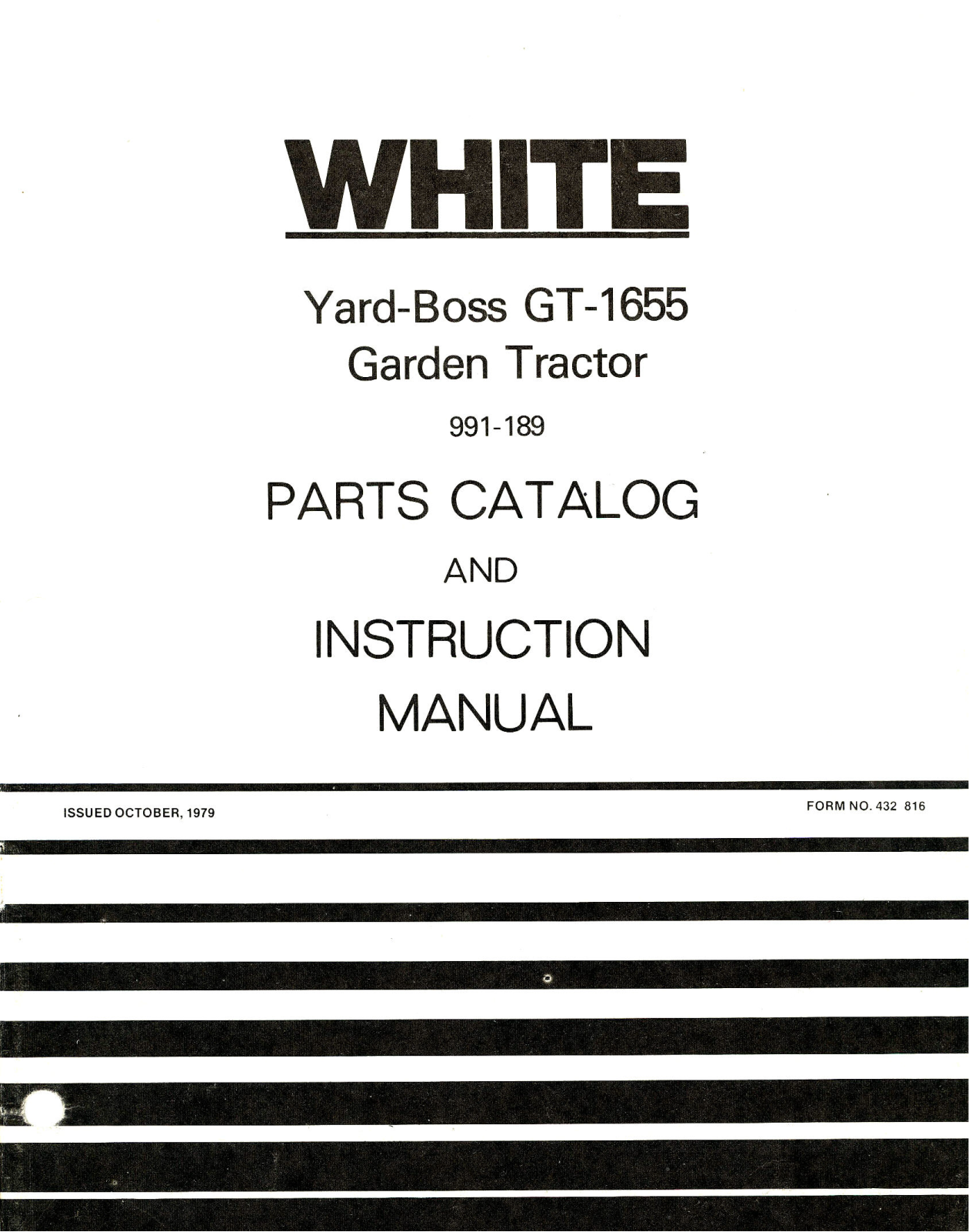 cub cadet GT1655 operators Manual