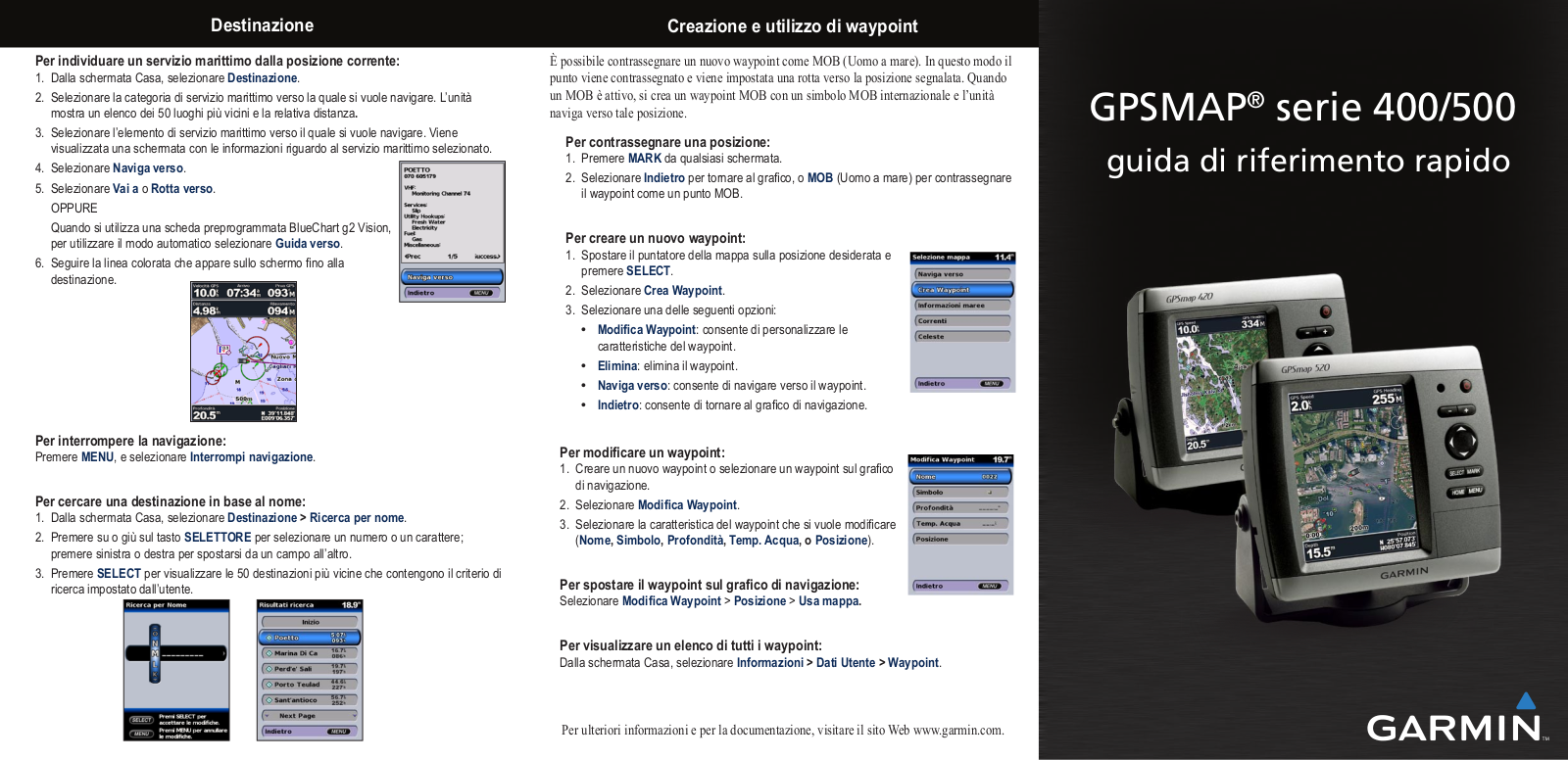 Garmin GPSMAP 525S, GPSMAP 420S, GPSMAP 520, GPSMAP 525, GPSMAP 420 User Manual