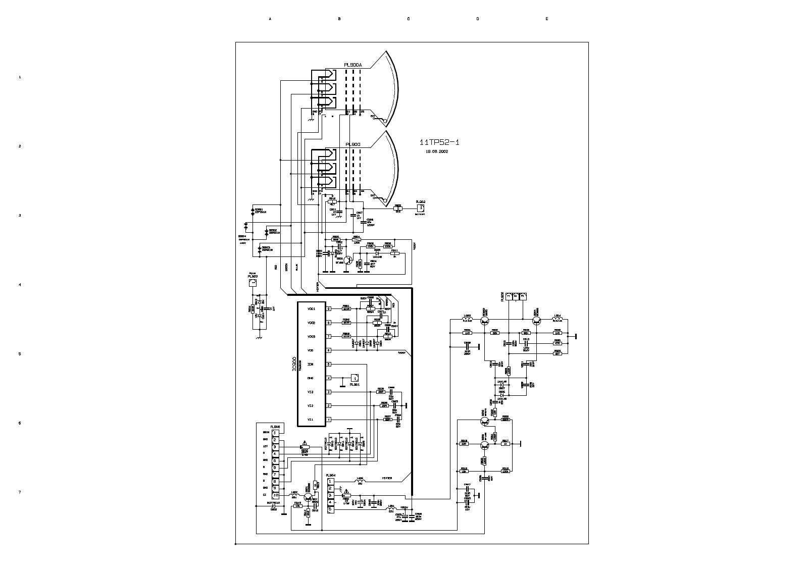 VESTEL 11AK52, 11ak52-b2, 11ak52-b4 Schematics