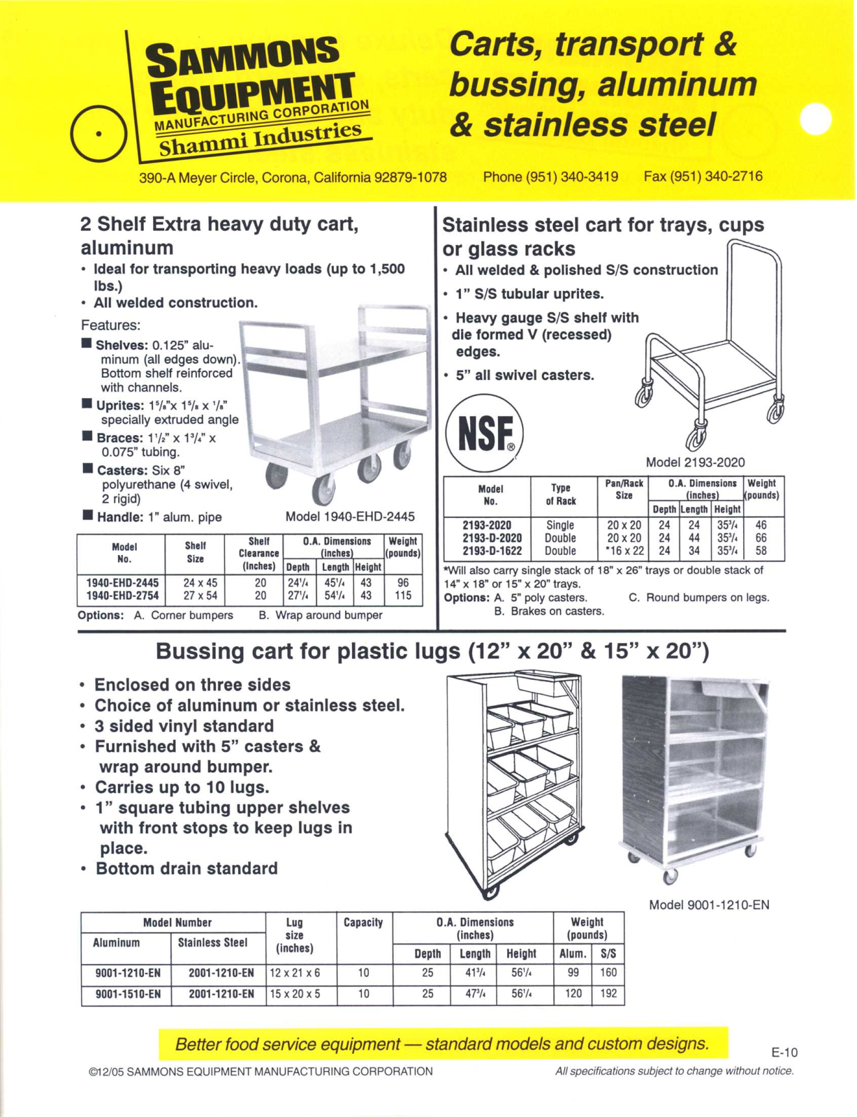 Sammons Equipment 1940-EHD-2445 User Manual