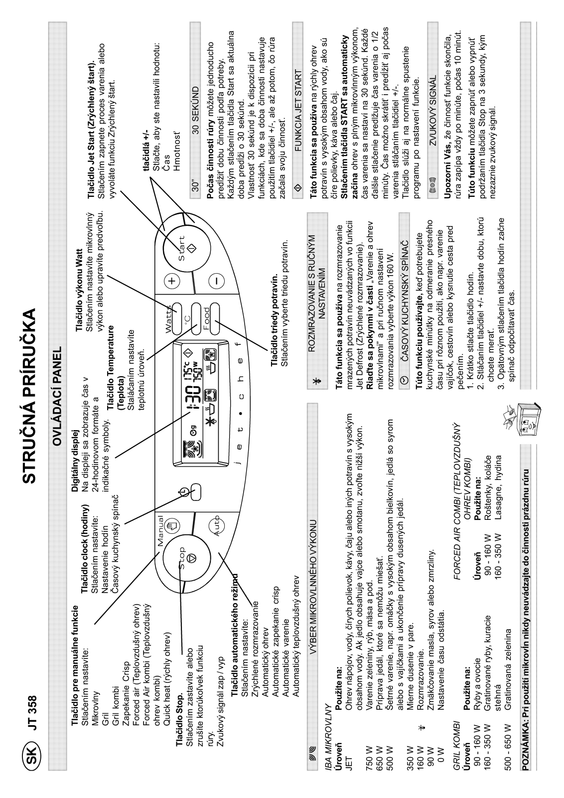 Whirlpool JT 358 black Quick reference guide