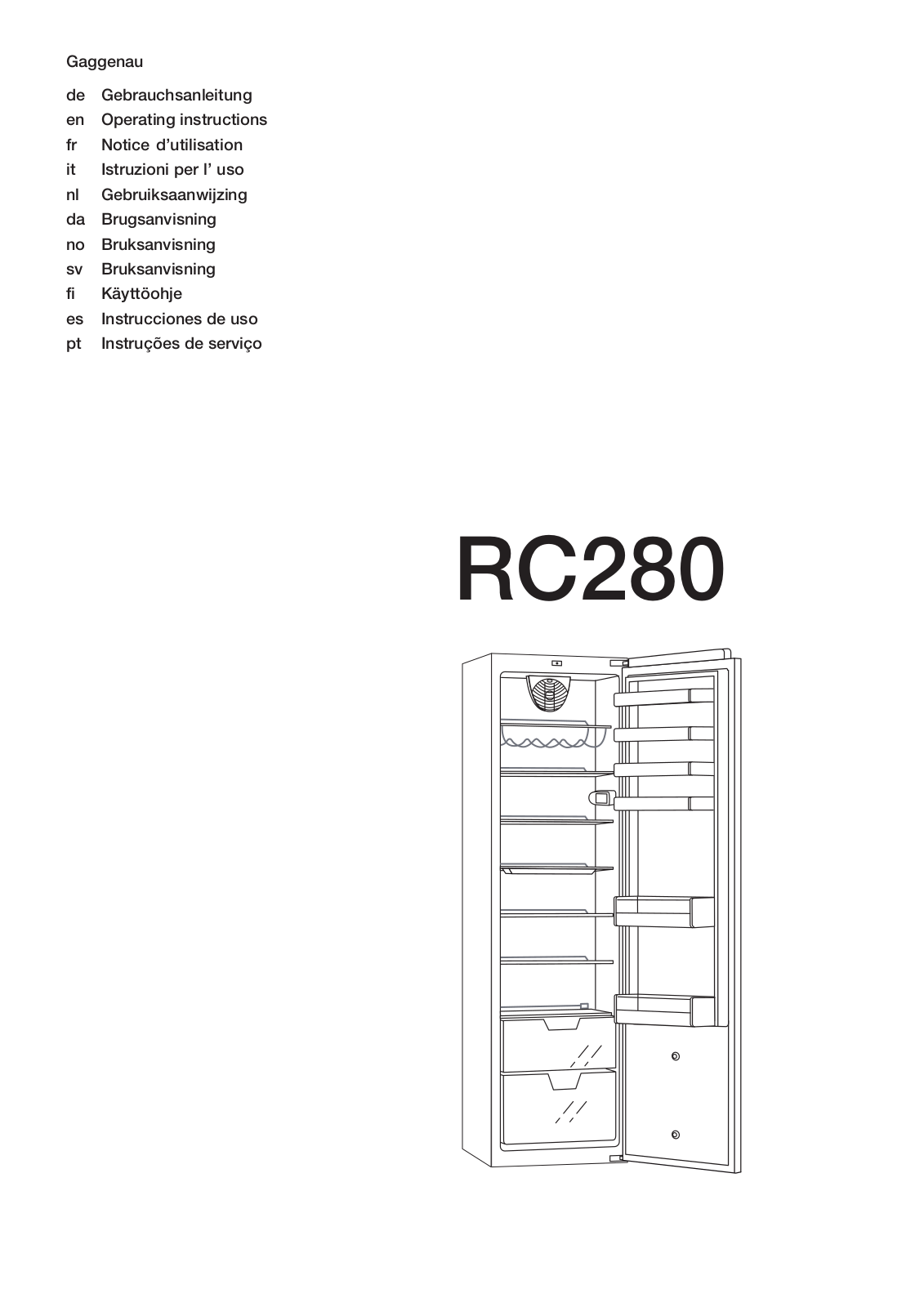 Gaggenau RC280200 User Manual