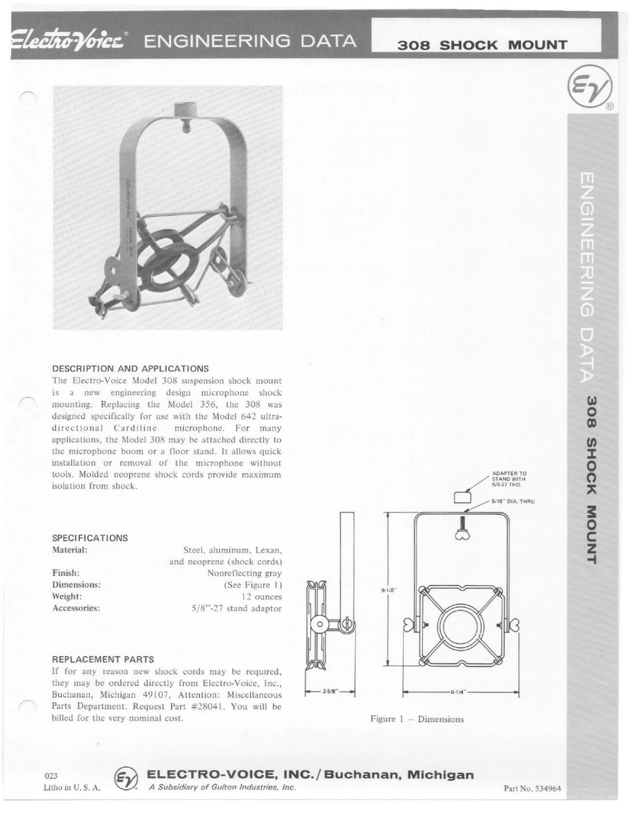 Electro-voice 308 DATASHEET