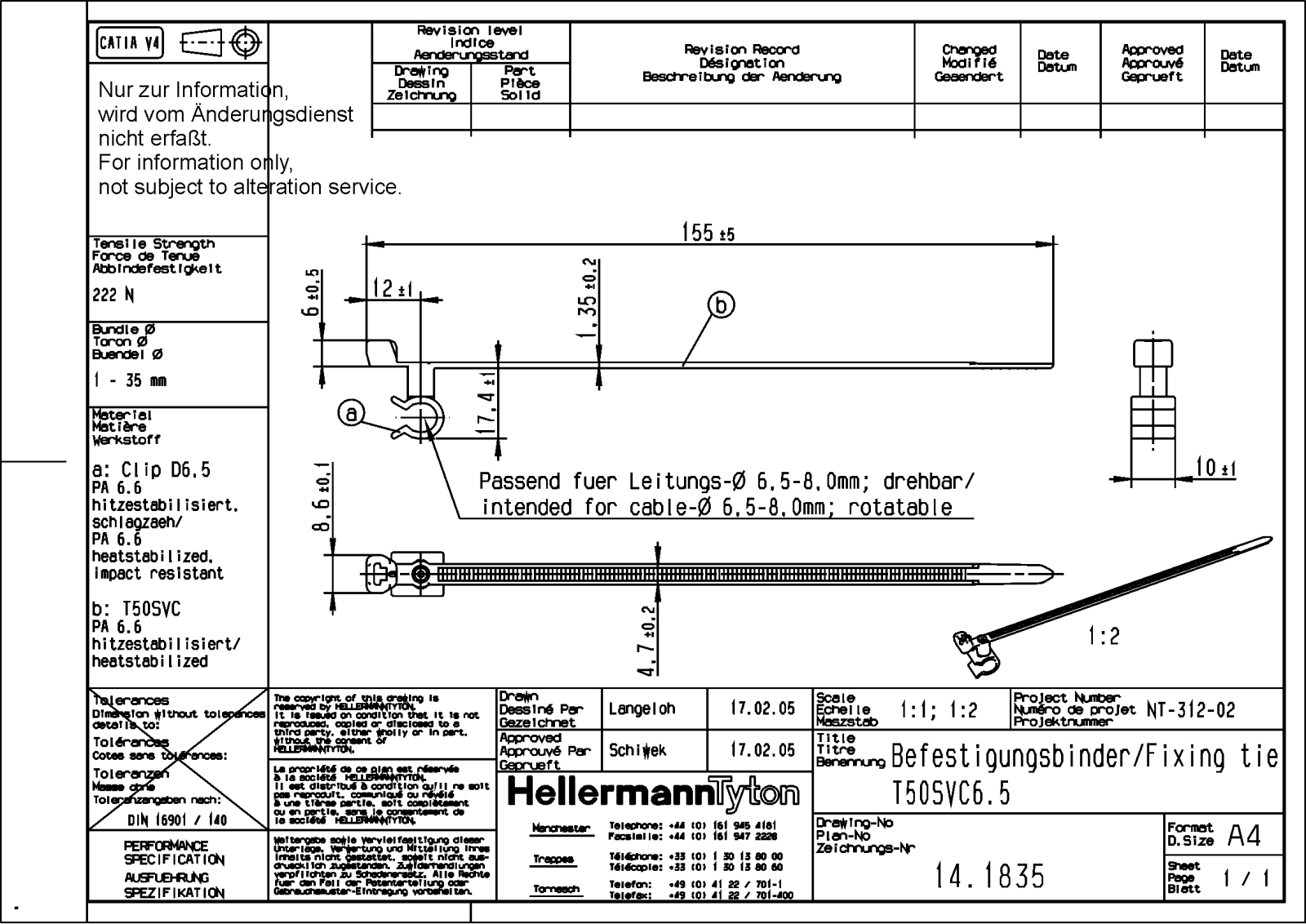 HellermannTyton T50SVC6.5 Reference Drawing - ManualMachine.com