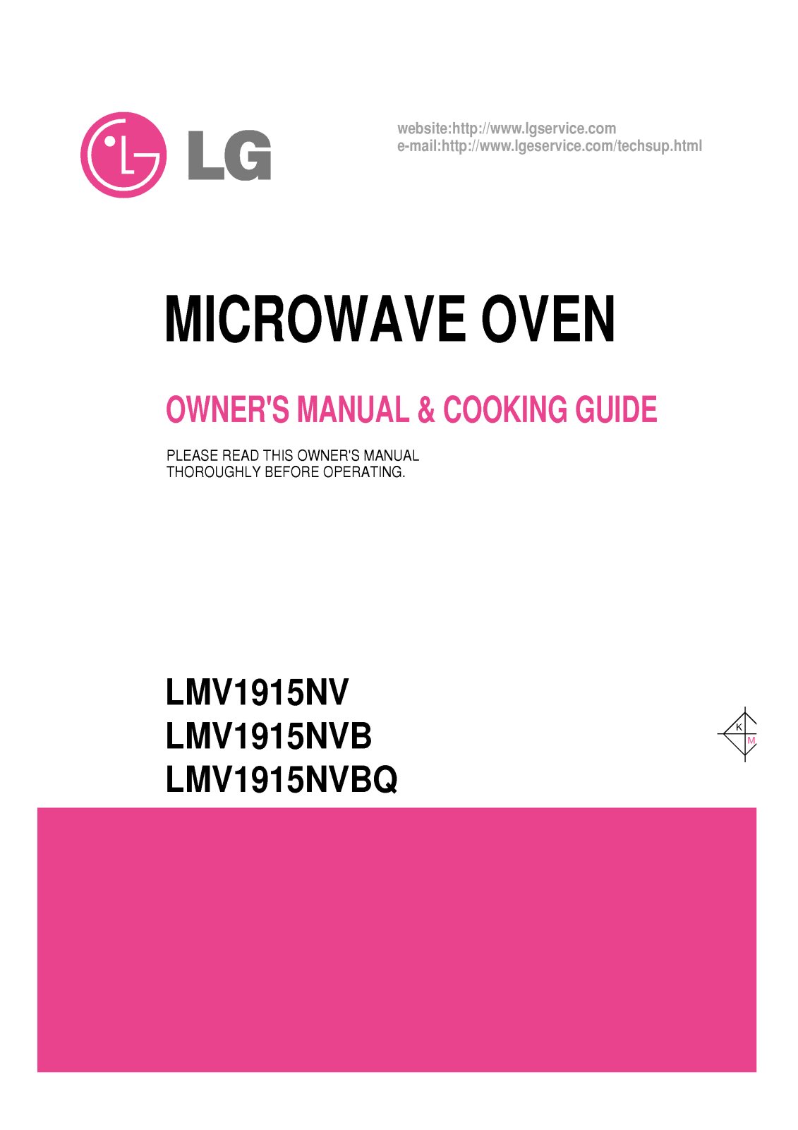 LG LMV1915NVBQ User Manual