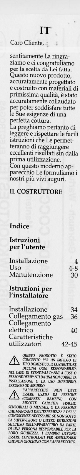 Sangiorgio BPF948SGX1 User Manual