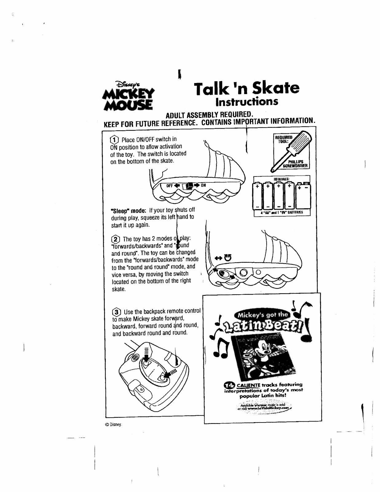 Fisher-Price 27861 Instruction Sheet