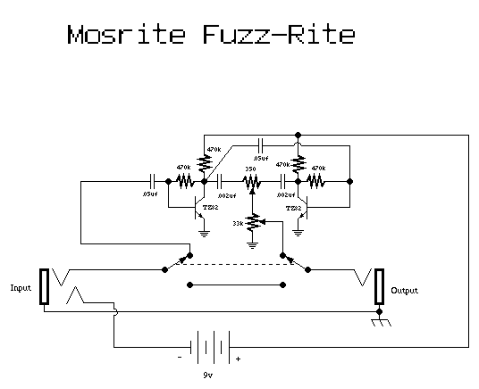 Mosrite fuzrite schematic