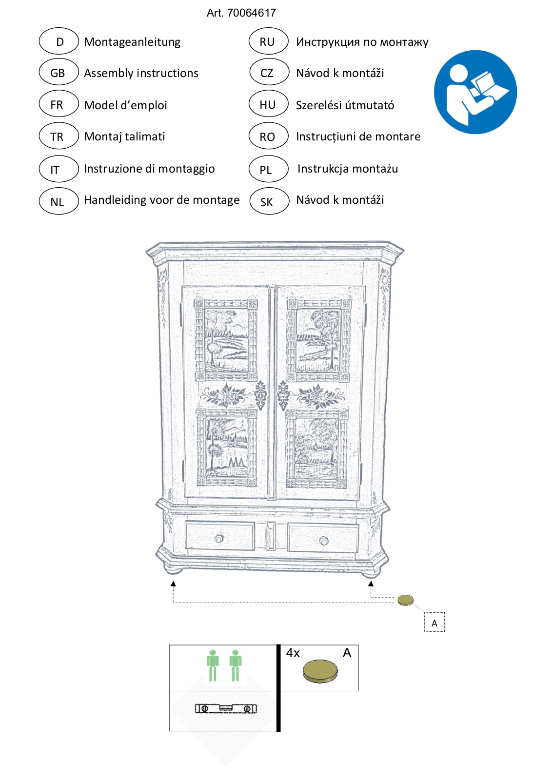 Home affaire Sophia Assembly instructions