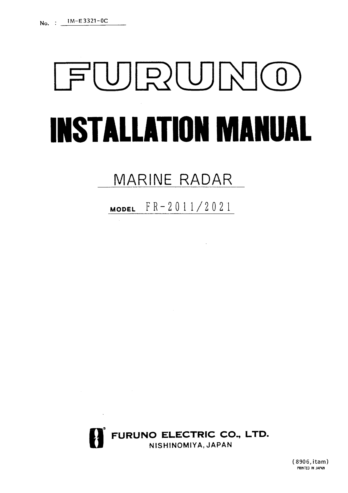 Furuno FR2011 Installation Guide - ManualMachine.com