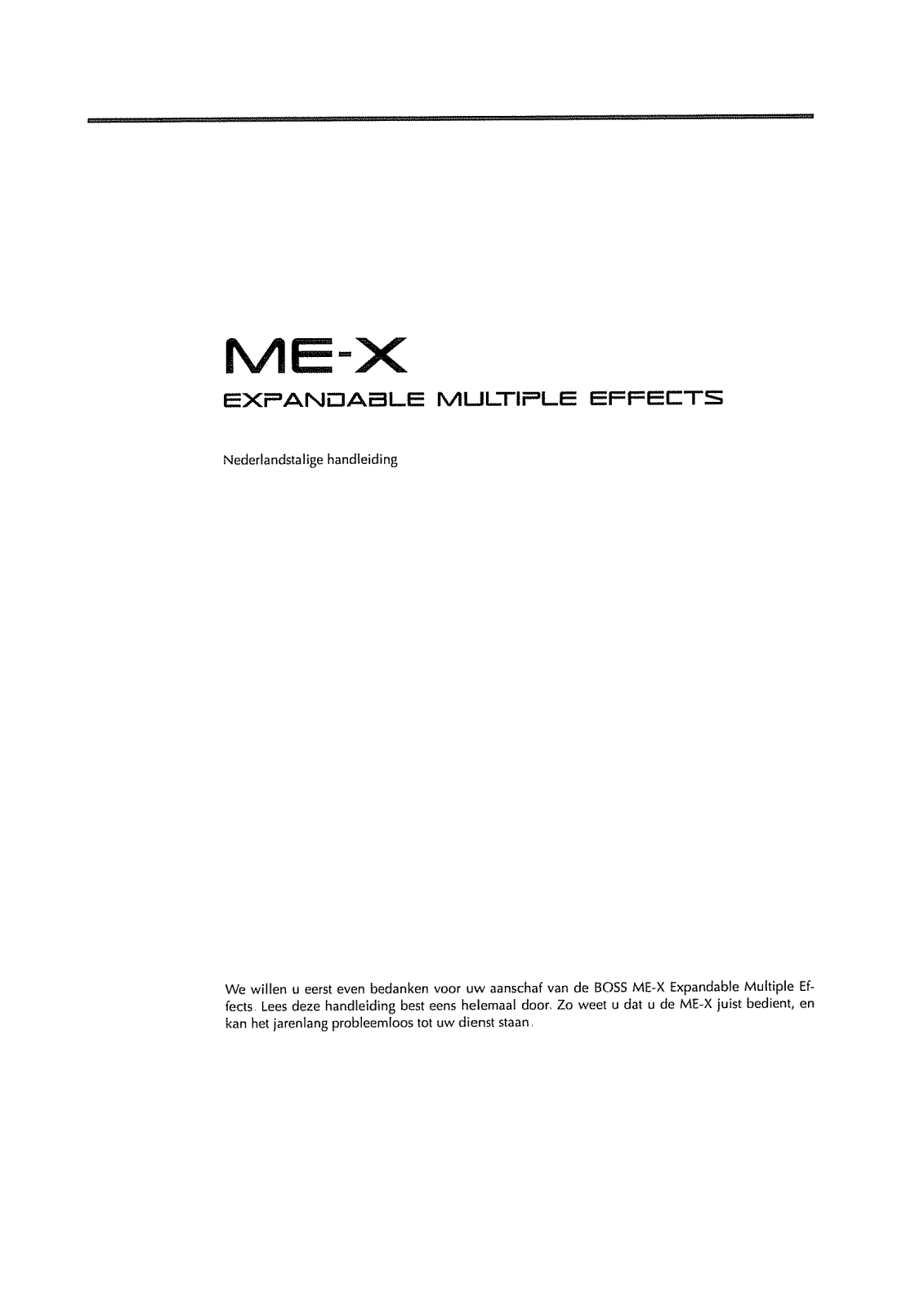 Roland ME-X User Manual