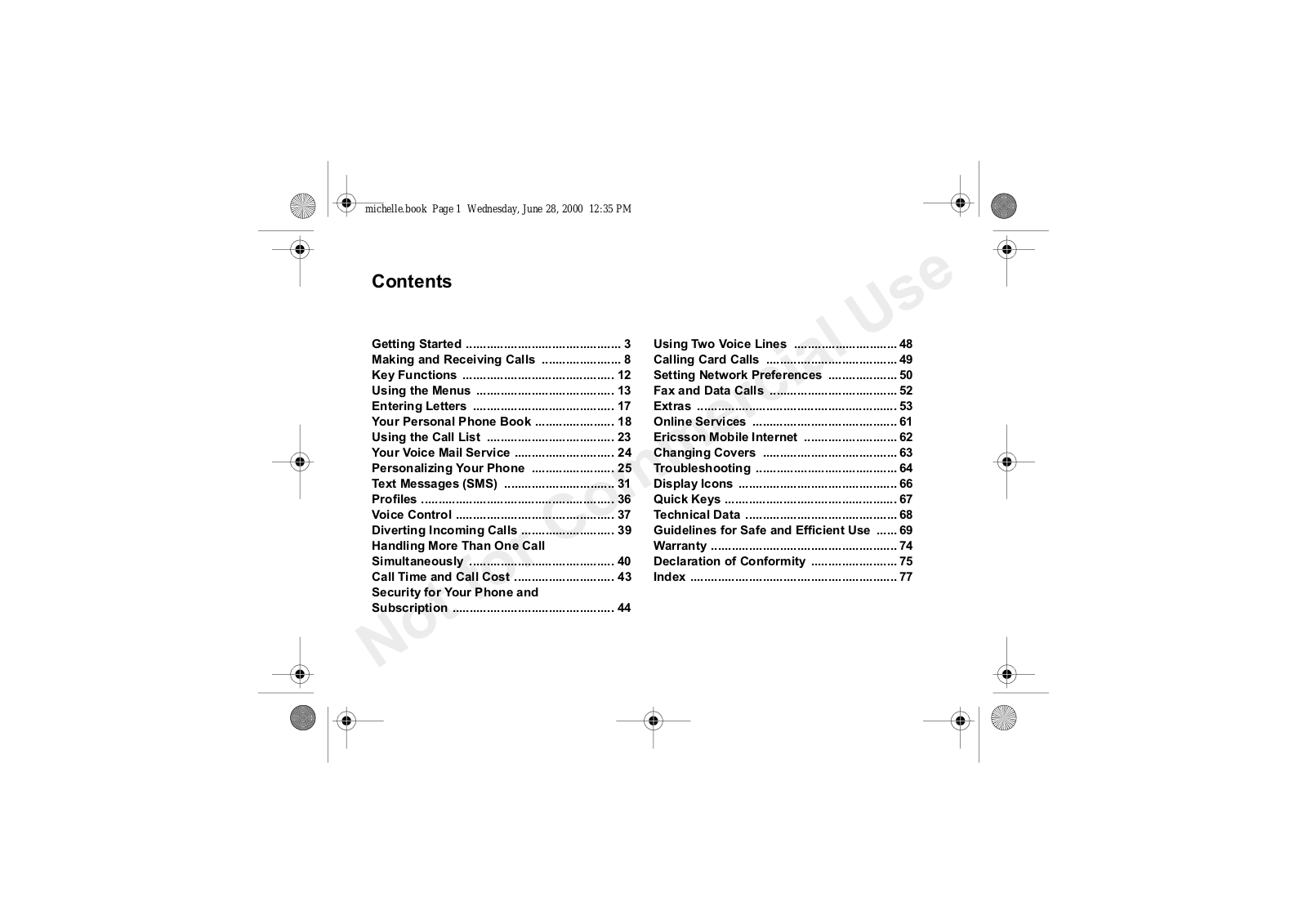 Ericsson A2618S, A2618 User Manual