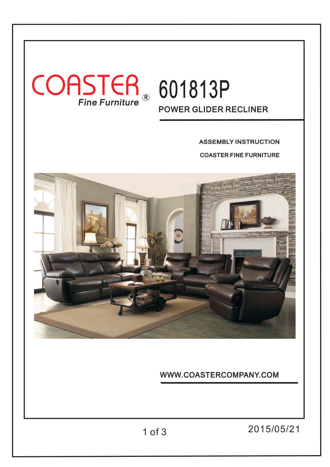 Coaster 601813P Assembly Guide - ManualMachine.com