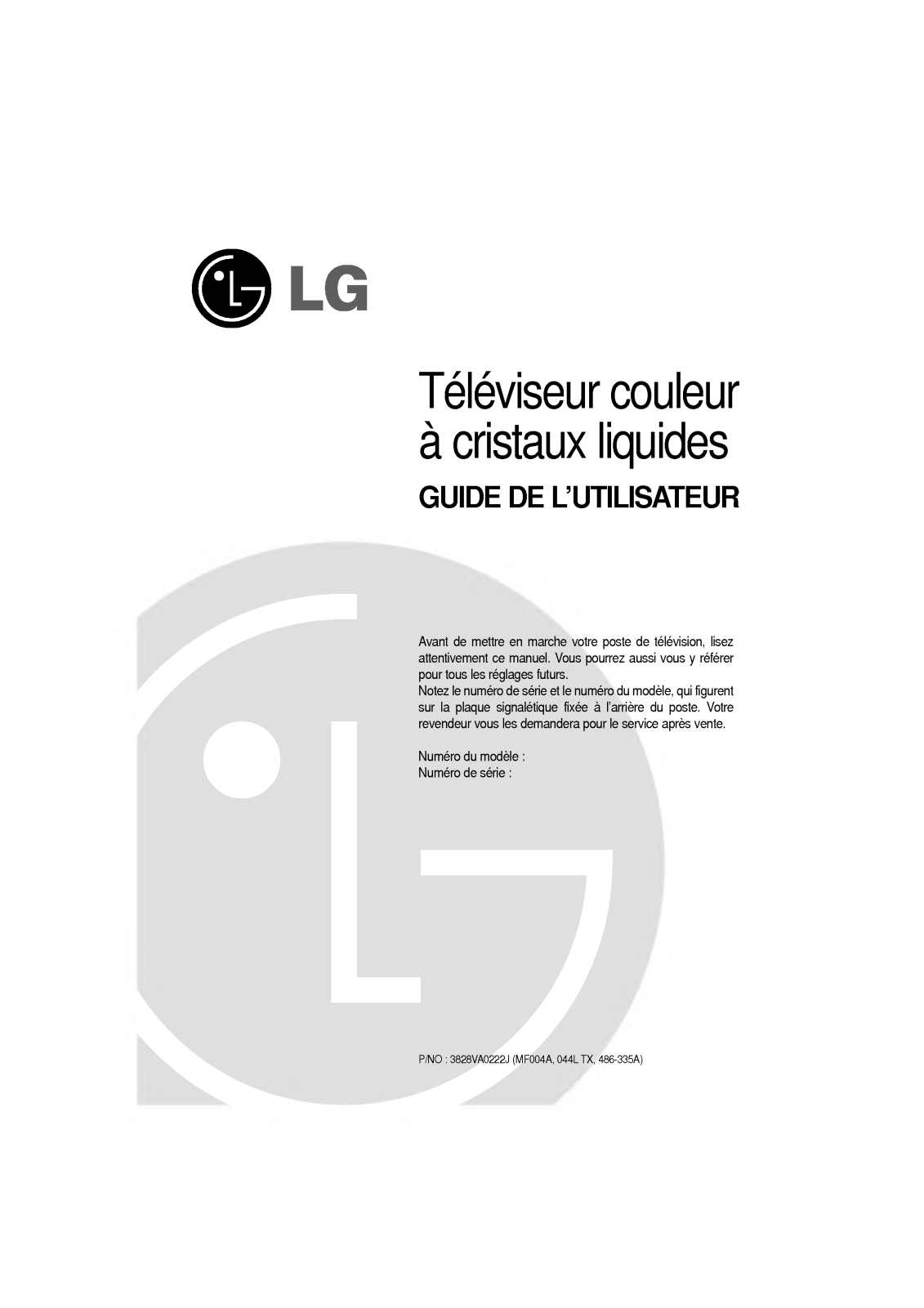 LG LL-15A10 User Manual