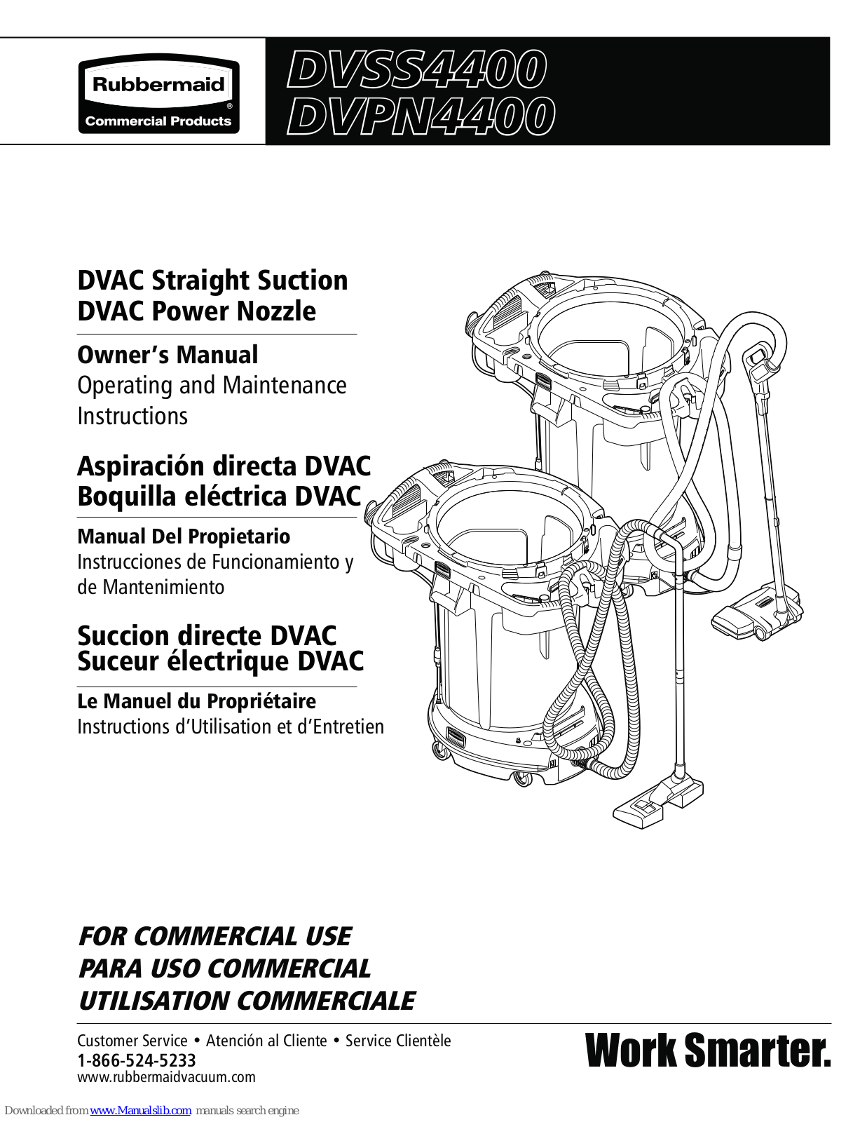 Rubbermaid DVSS4400, DVPN4400 Owner's Manual