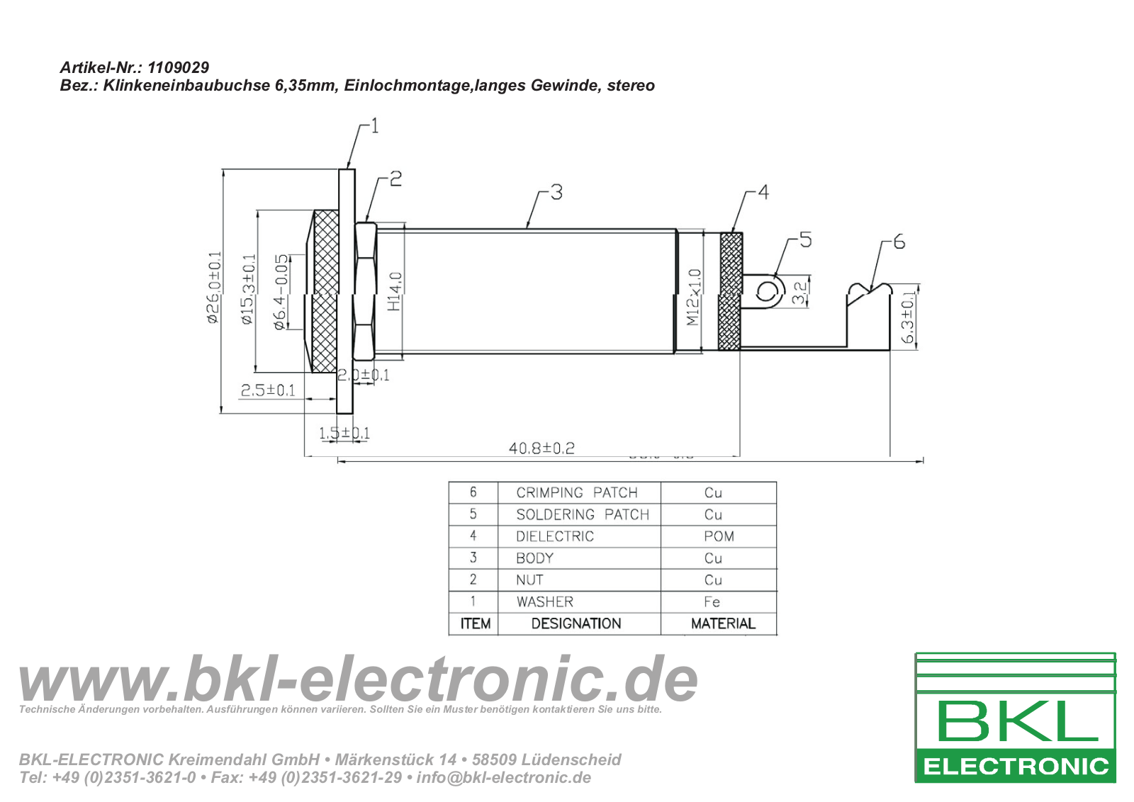 BKL BKL 1109029 Datasheet - ManualMachine.com