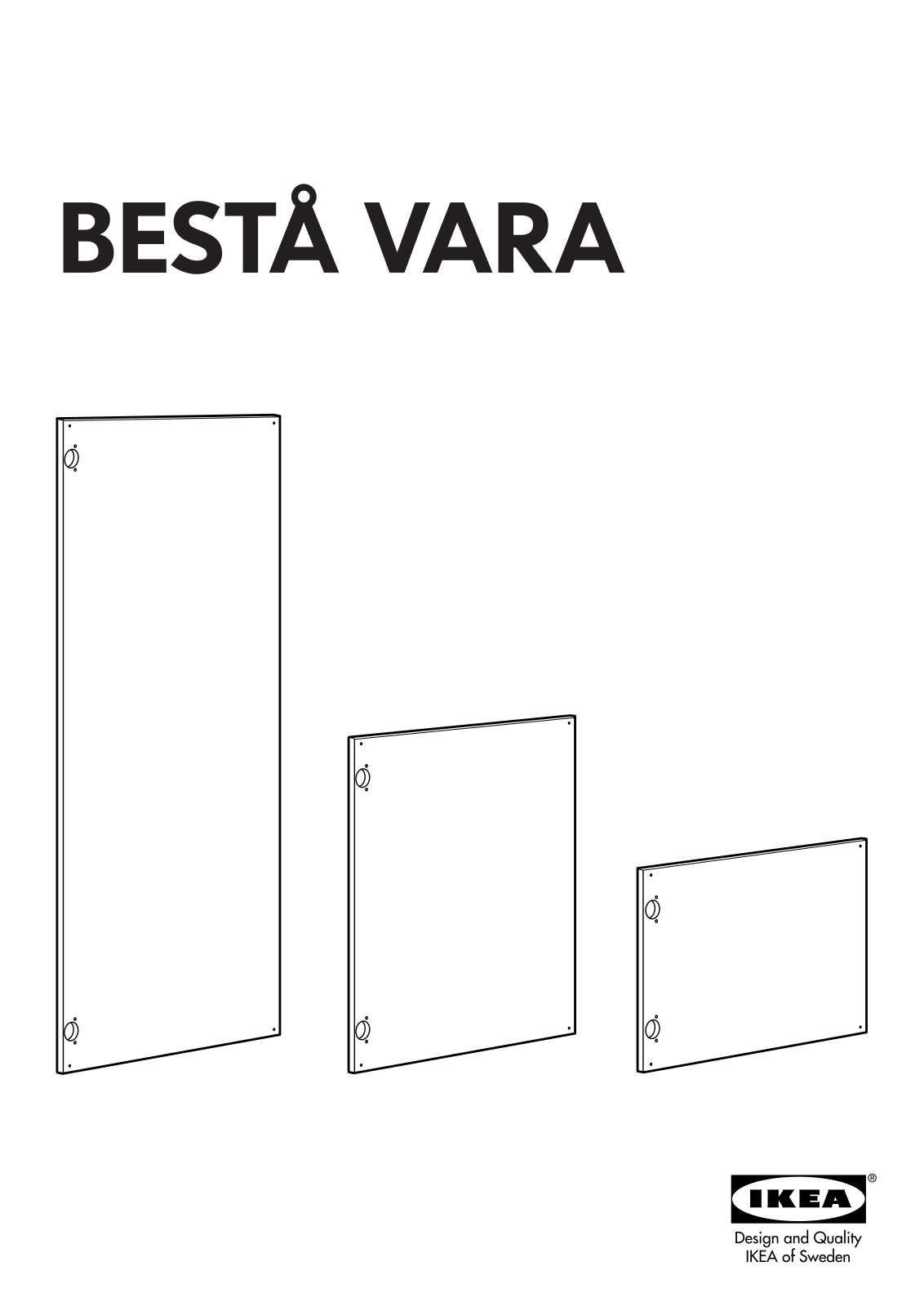 IKEA BESTÃ VARA DOOR 23 5-8X15 Assembly Instruction