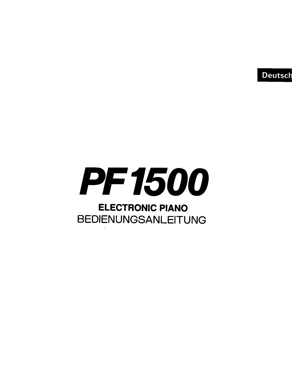 Yamaha PF1500 User Manual