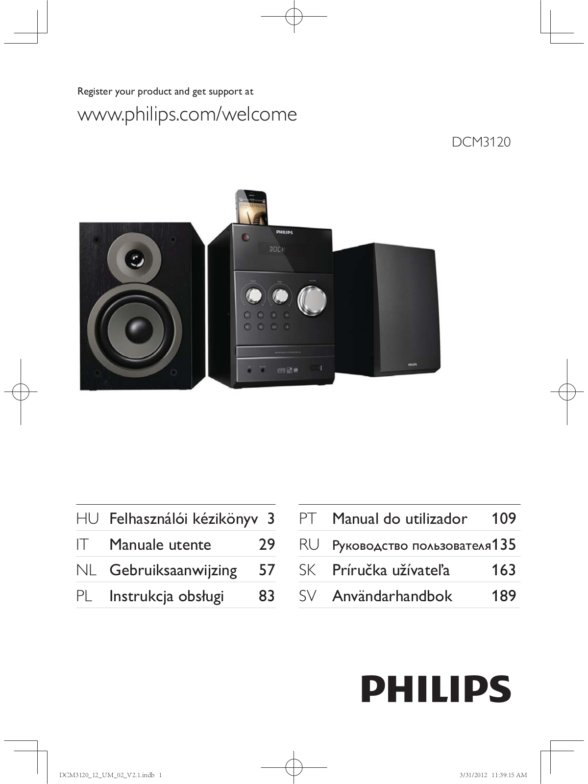 Philips DCM3120 User manual