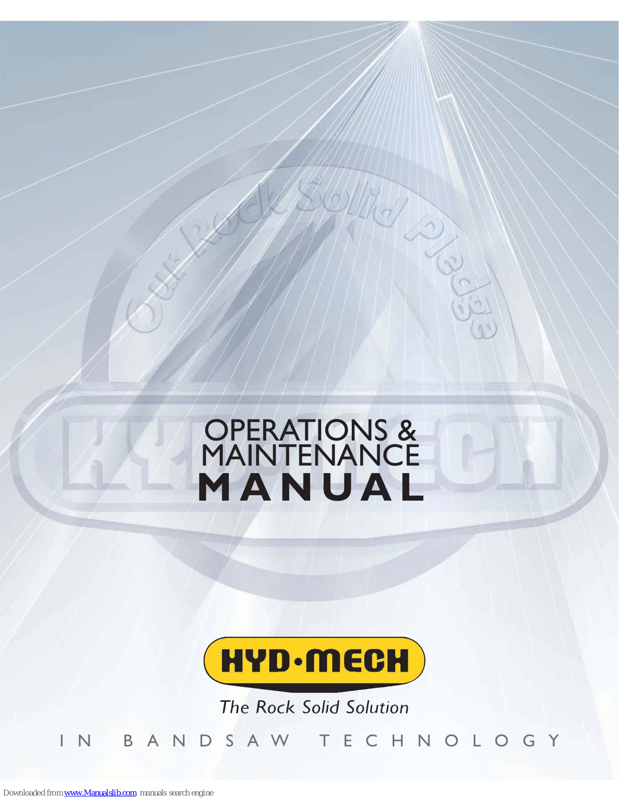 Hyd-Mech HSV-250 Operation And Maintenance Manual