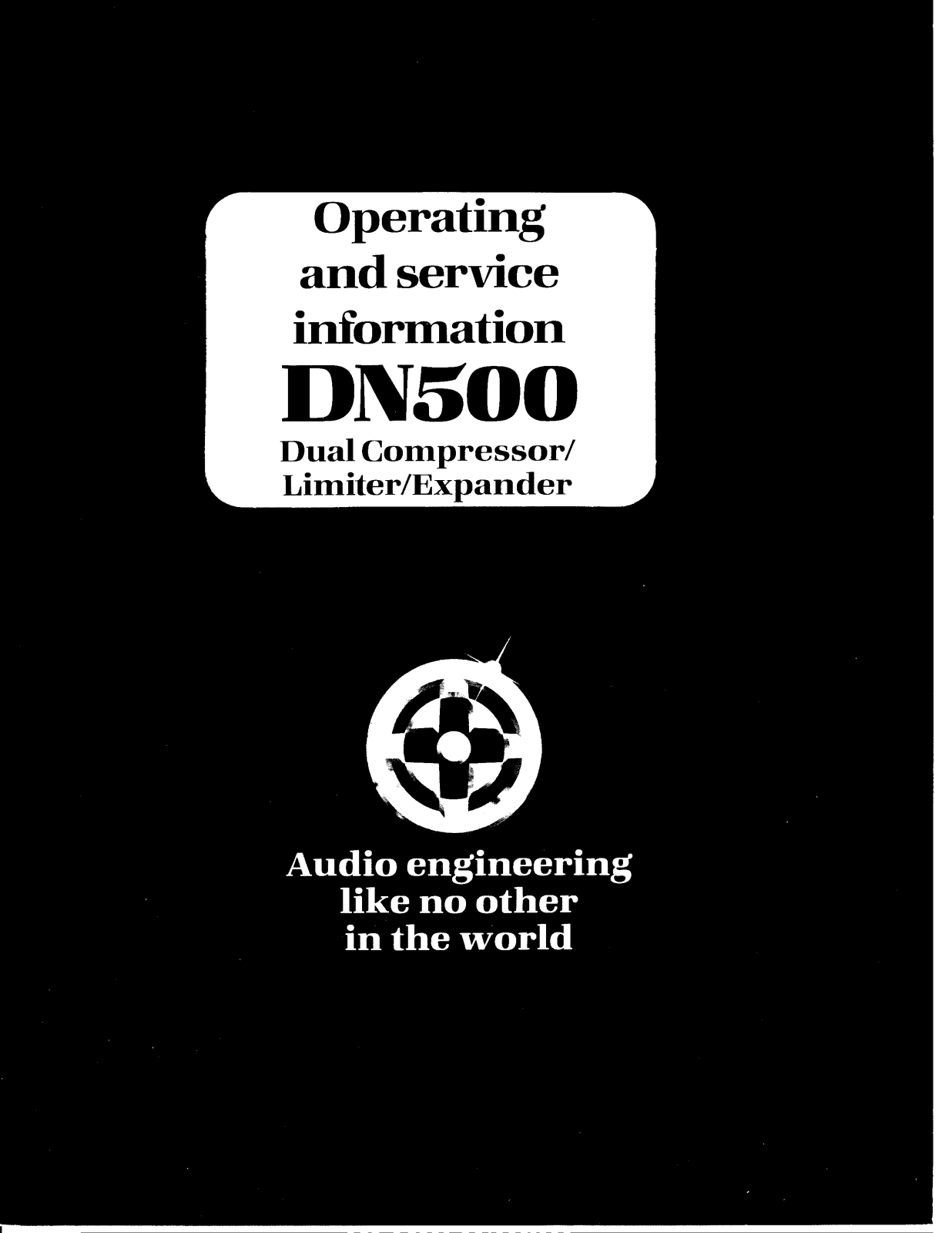 Klark Teknik DN500 User Manual