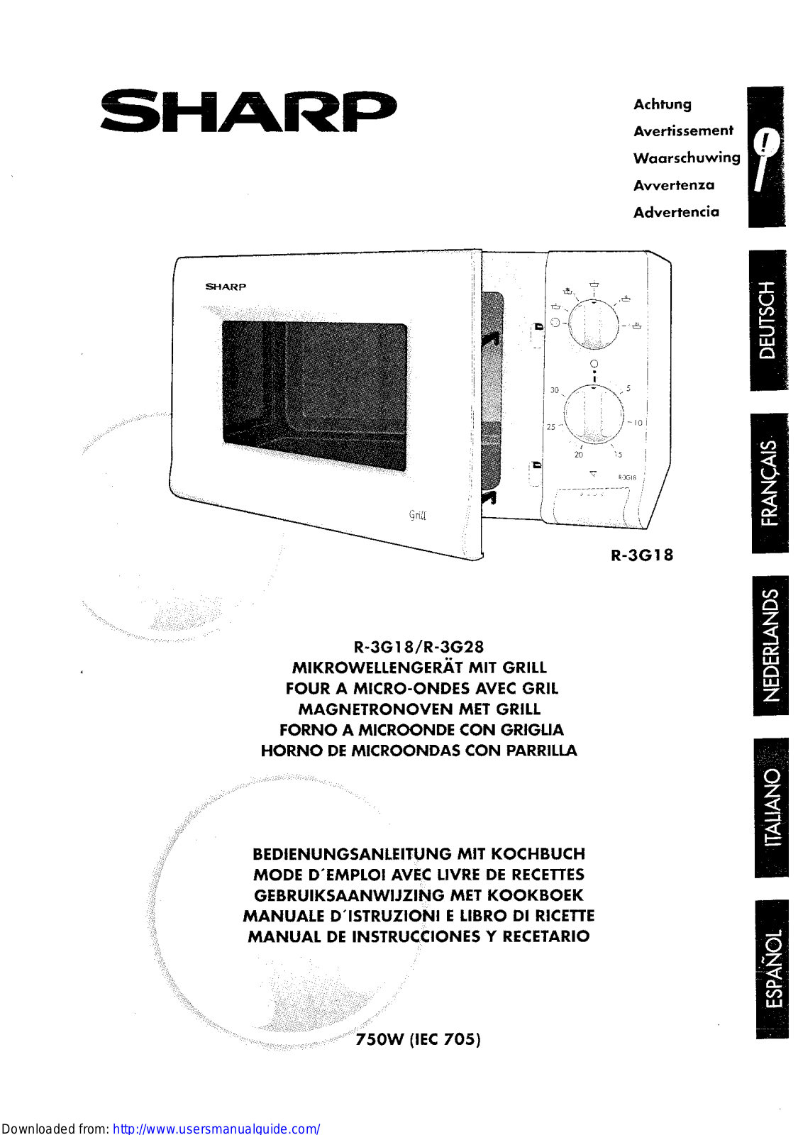 SHARP R-3G18/3G28 User Manual